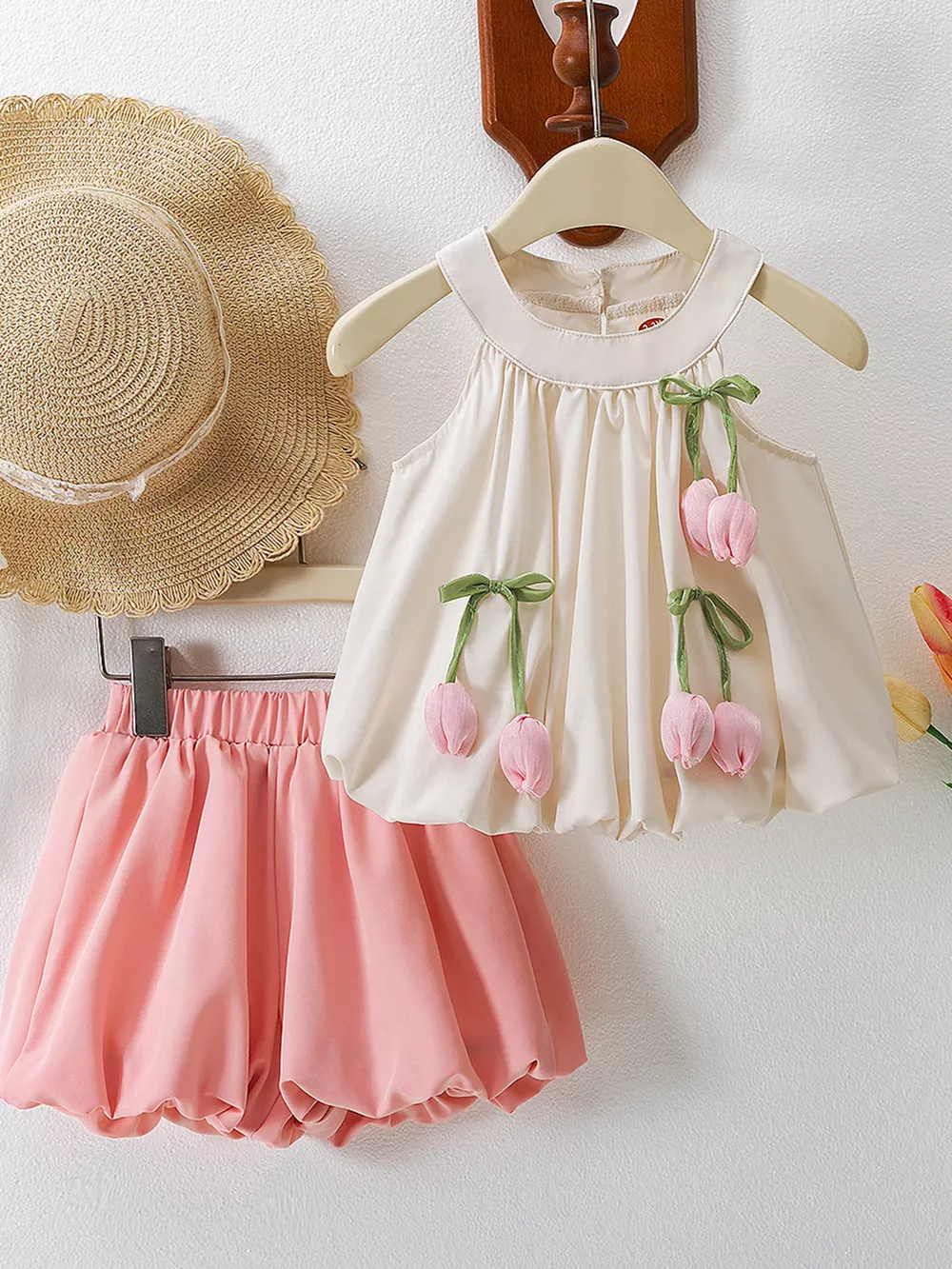 Children's Sleeveless Top and Bubble Shorts Set