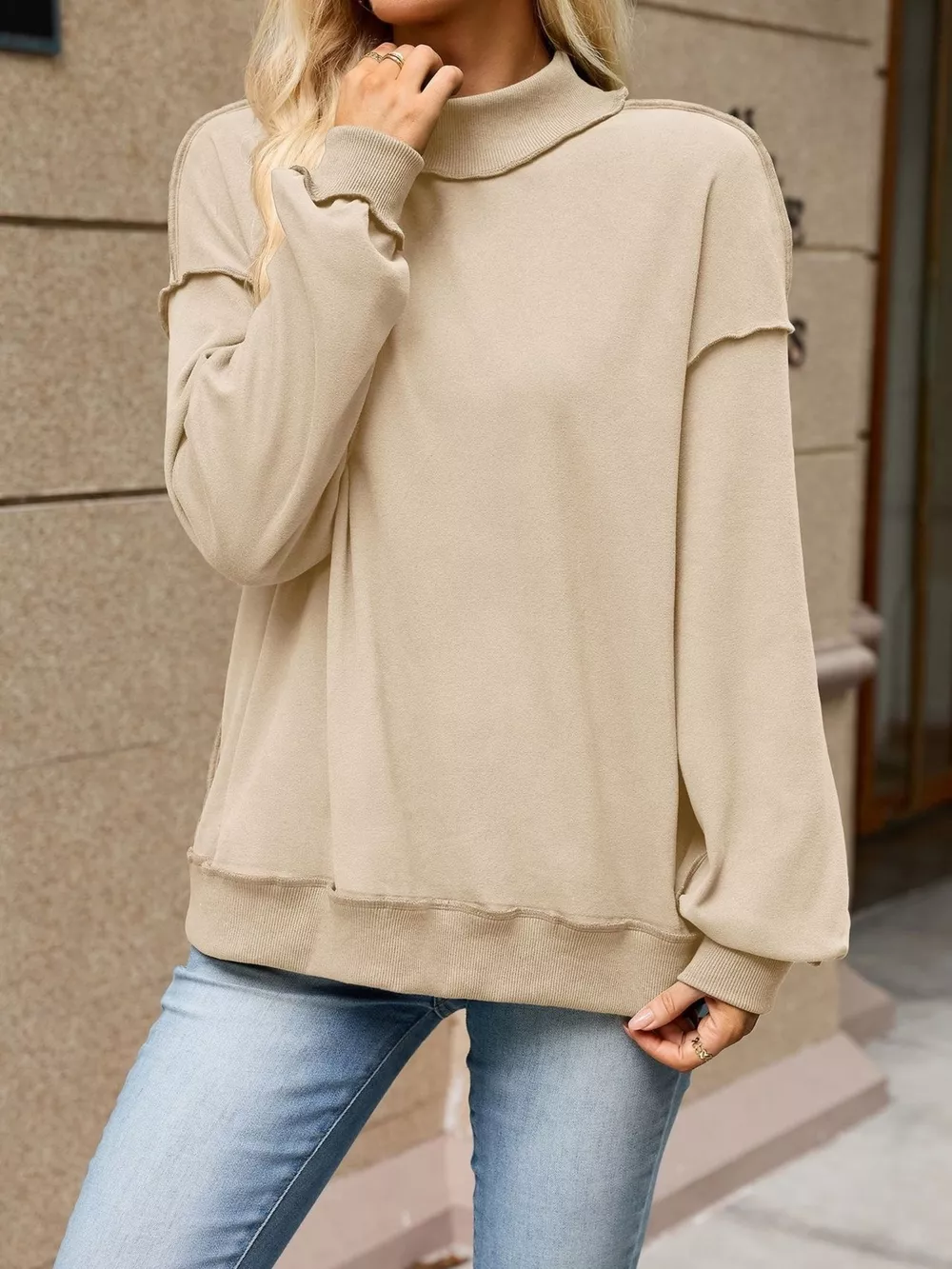 Loose Fit Crew Neck Sweatshirt, image 7
