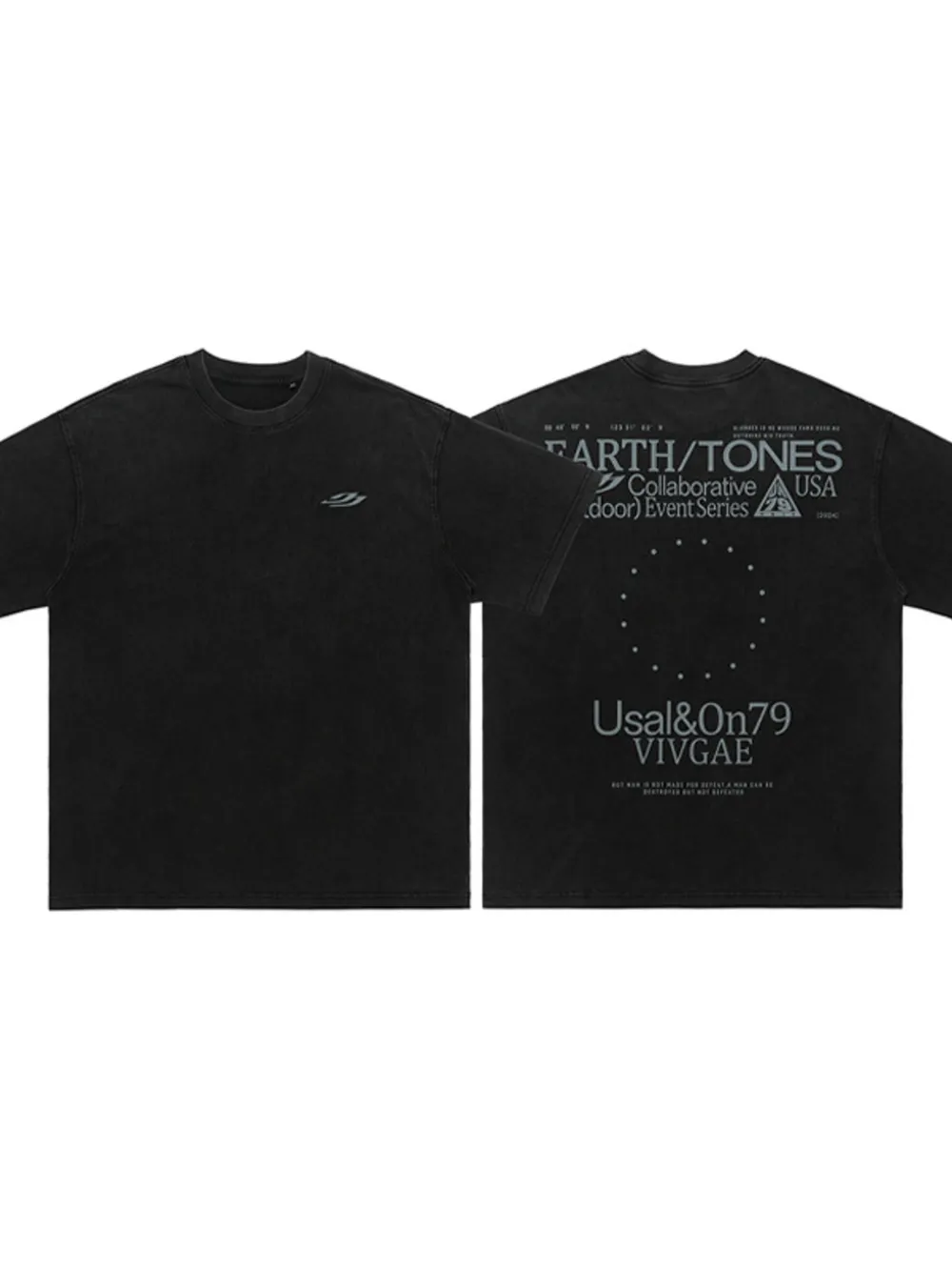 Men's Letter Back Round Neck Short Sleeve T-Shirt, image 6