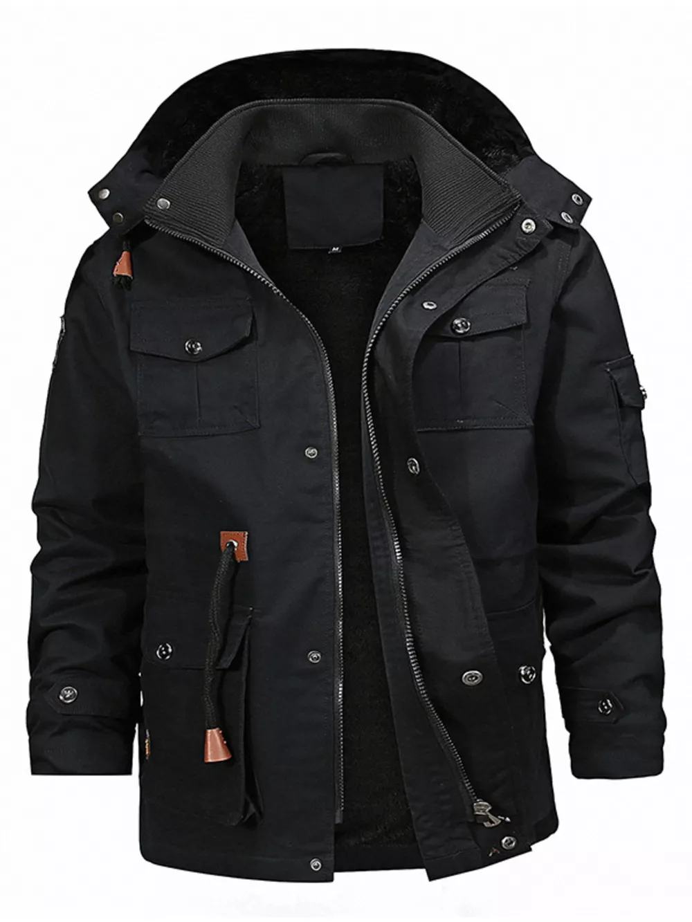 Men's Full Size Zip Up Fleece Lined Jacket Plus Size