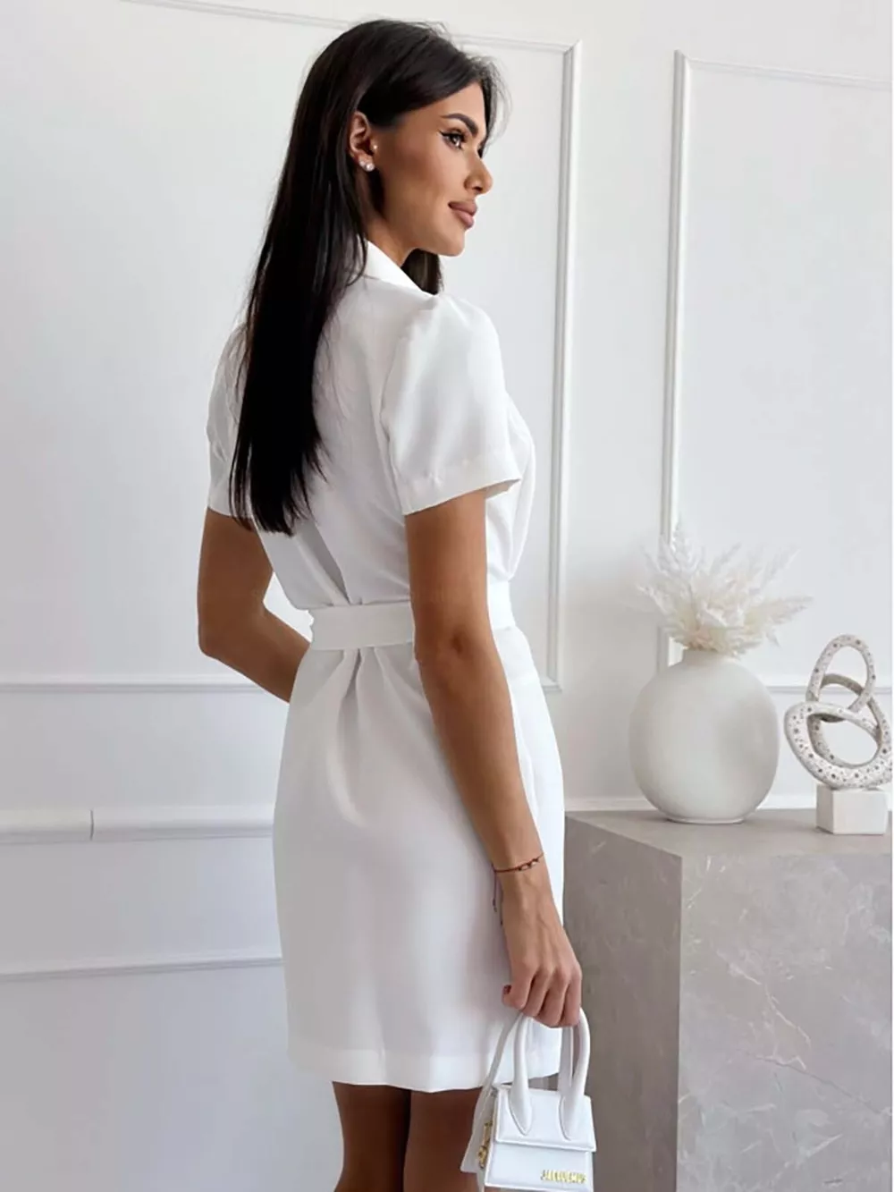 Double-breasted Blazer Dress with Belt, image 12