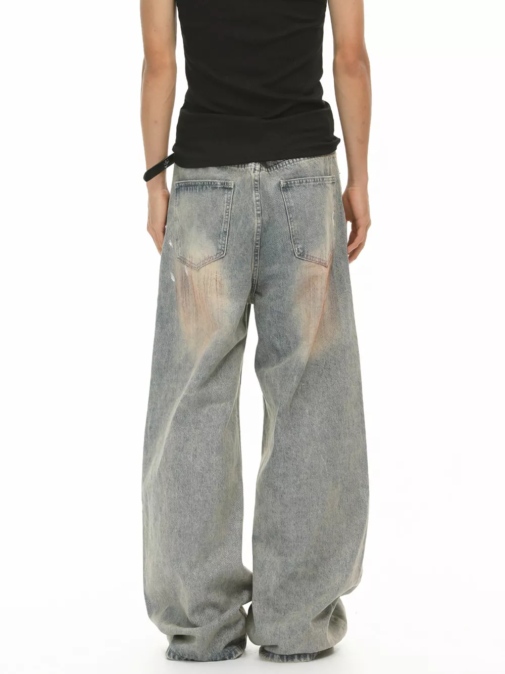 Men's Baggy Vintage Wash Jeans, image 4