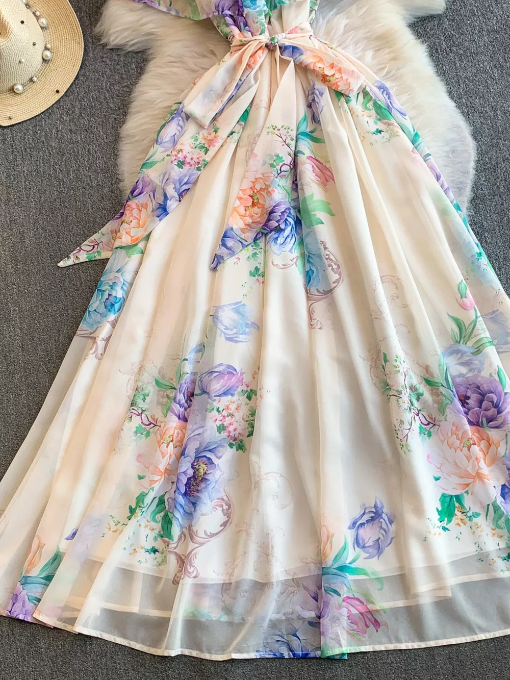 Floral Off-Shoulder A-Line Dress, image 18