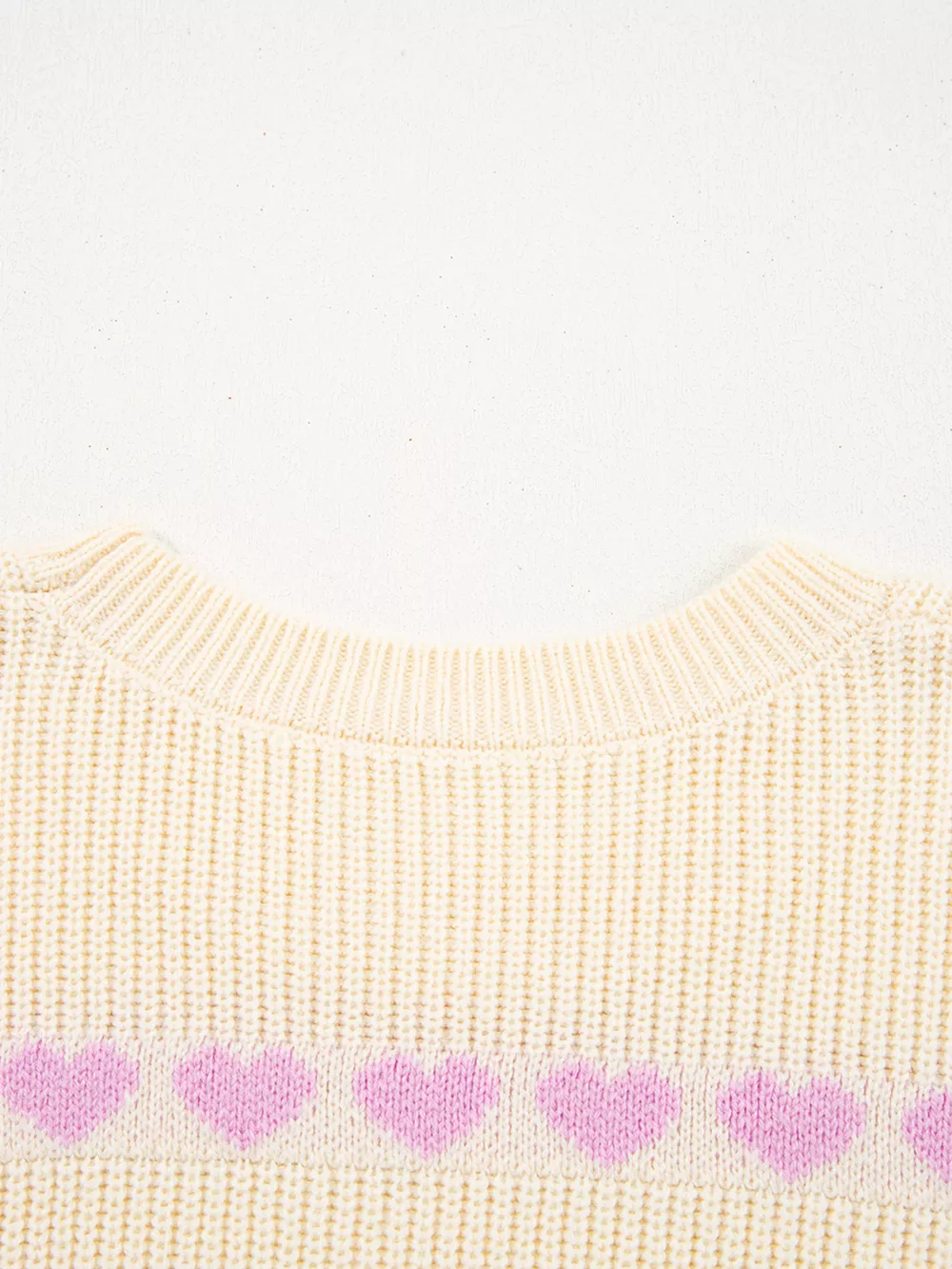 Heart Pattern Valentine Ribbed Knit Sweater, image 3