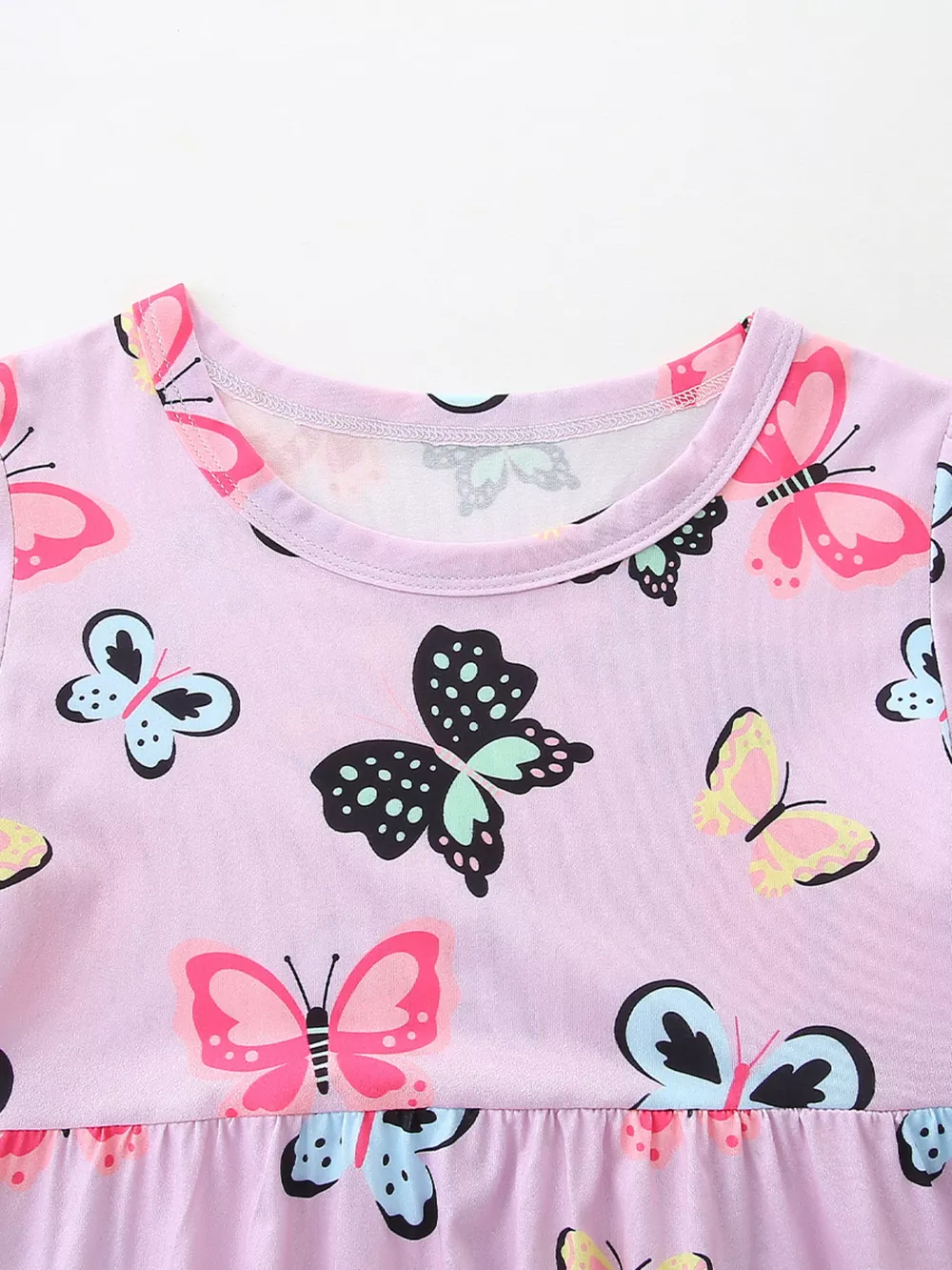 Children's Butterfly Print Casual Dress, image 3