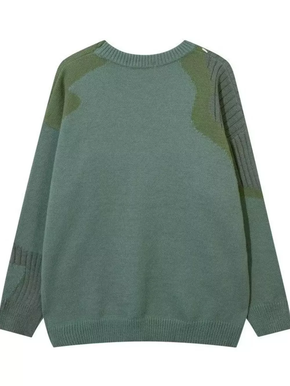 Men's Contrast Round Neck Long Sleeve Sweater, image 8