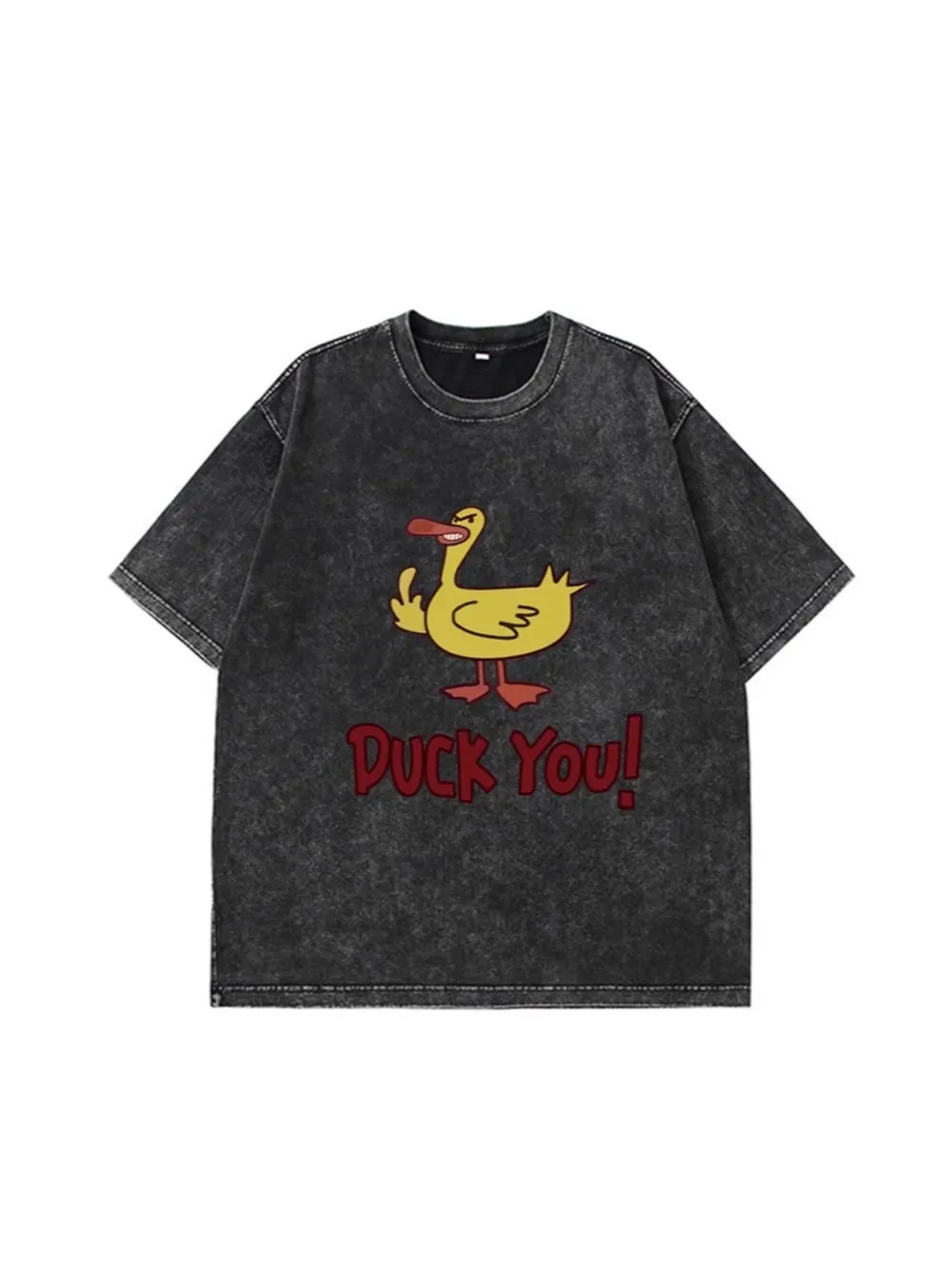 Duck Graphic Oversized Round Neck T-Shirt, image 2