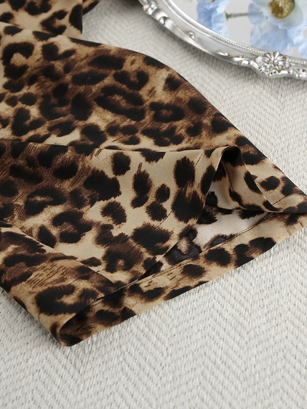 Leopard Cardigan and Wide Leg Pants Lounge Set, image 14