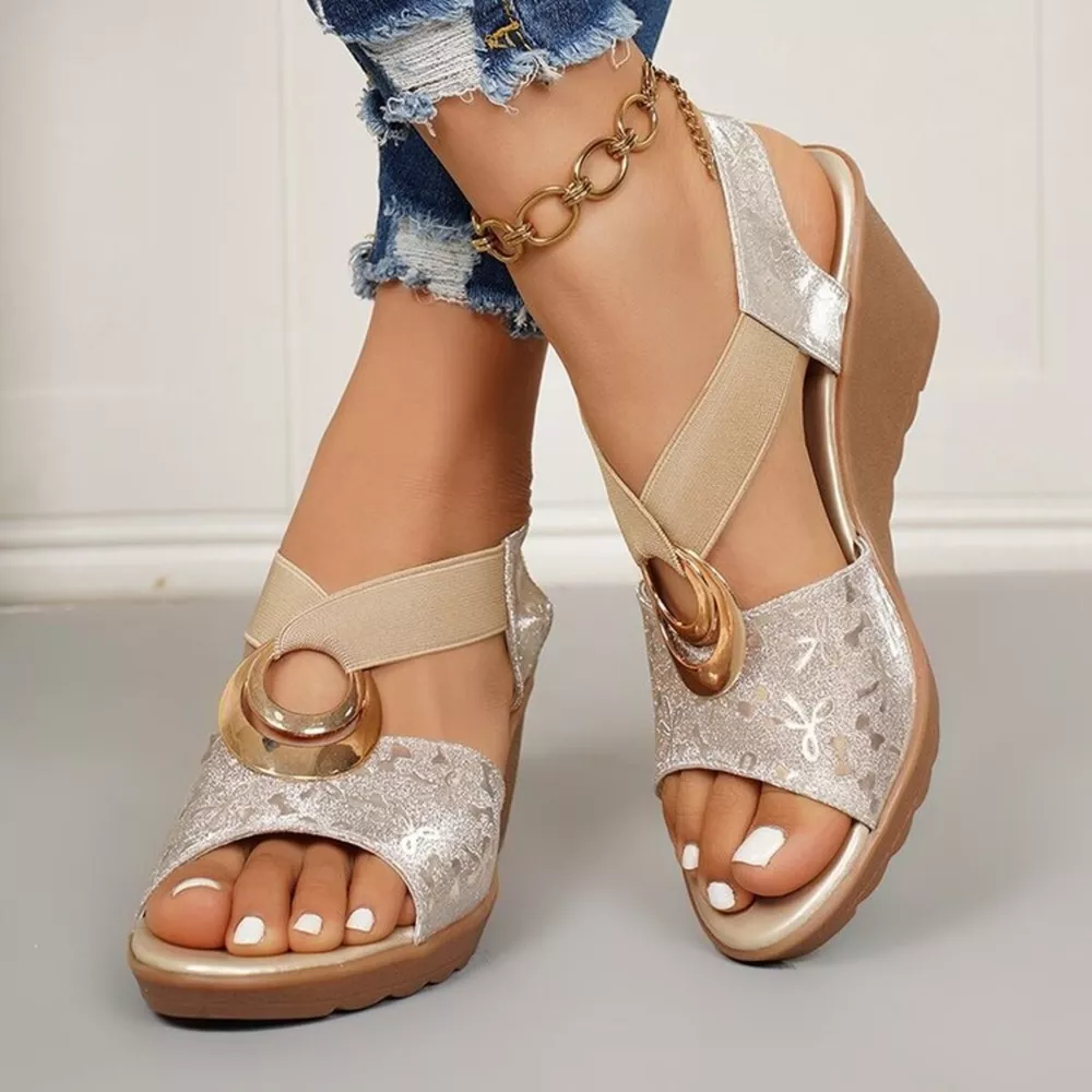 Open Toe Wedge Sandals, image 3