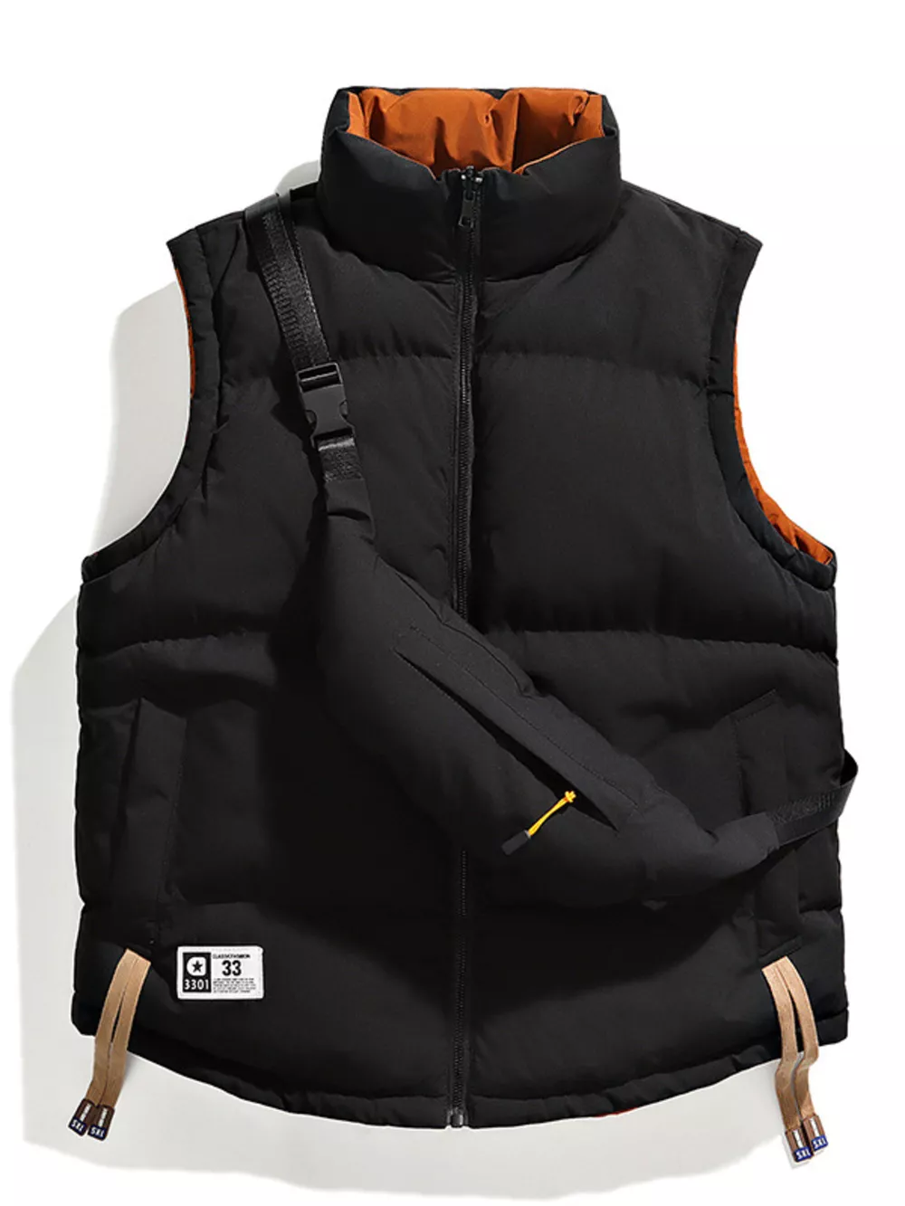 Men's Plus Size Sleeveless Padded Puffer Vest
