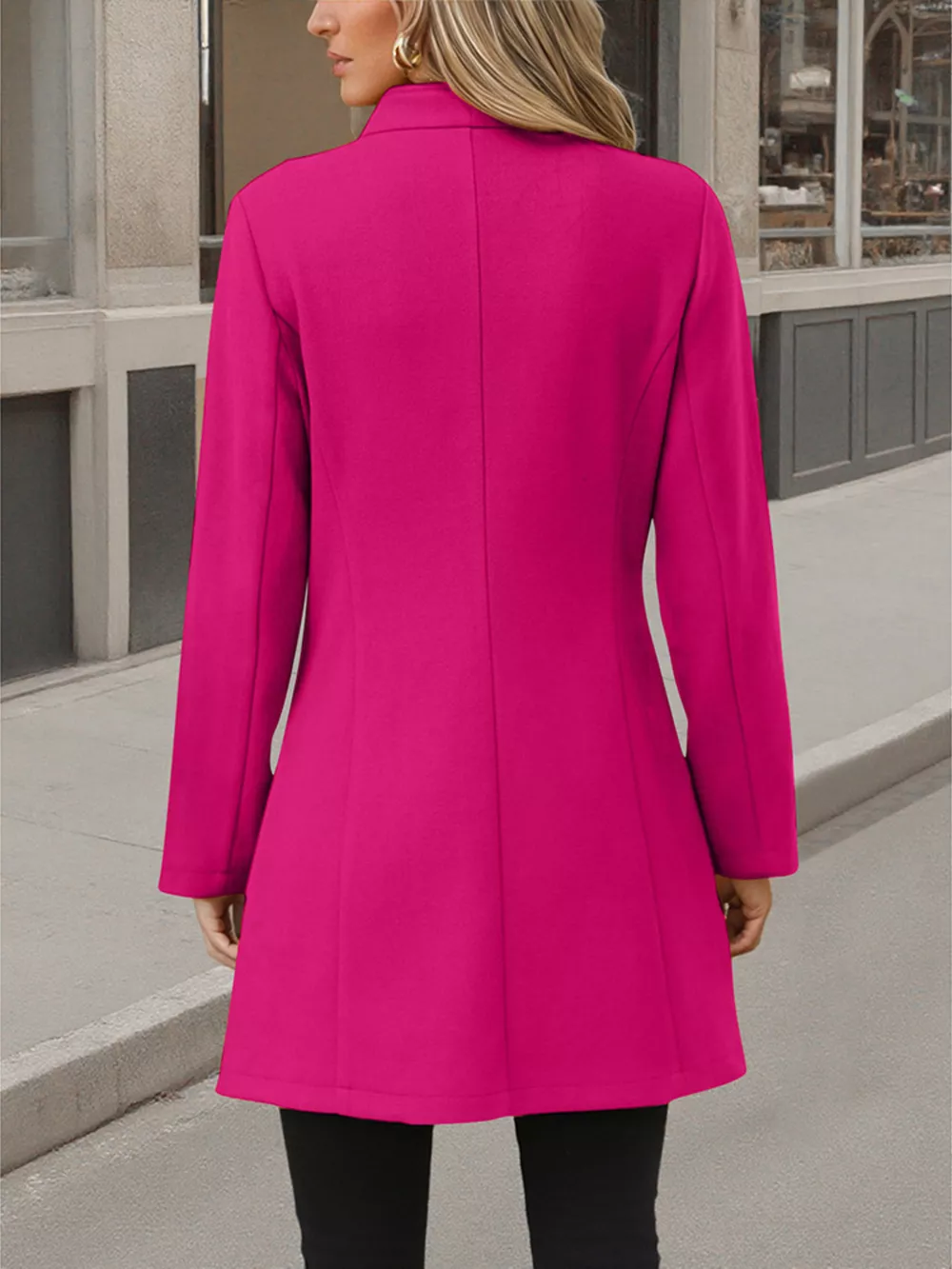 Button Up Long Sleeve Coat, image 12