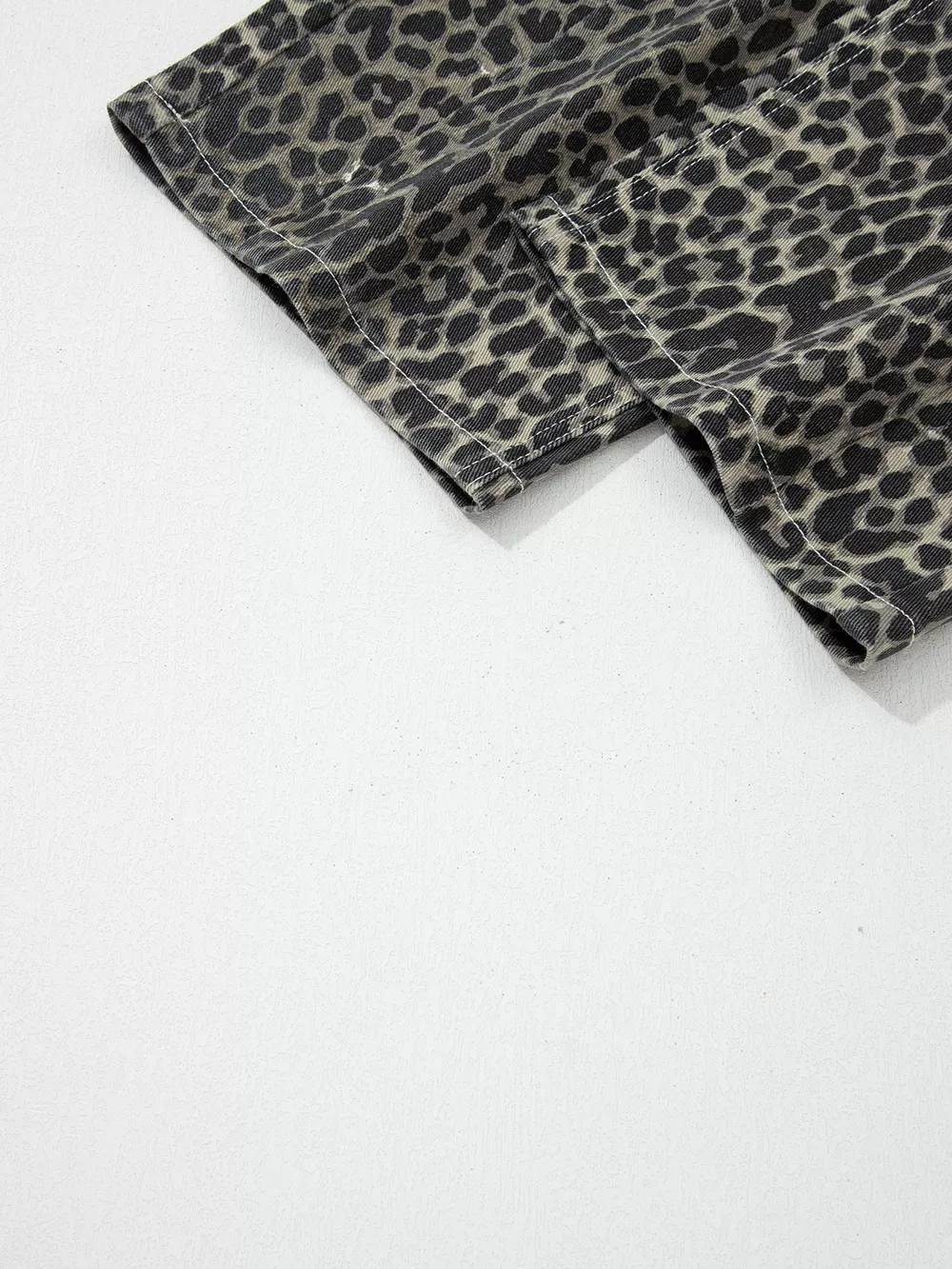 Leopard Print High Waist Barrel Jeans, image 6