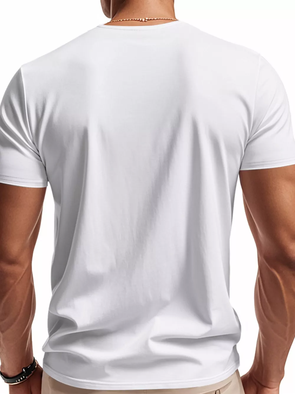 Men's Full Size Casual V-Neck Short Sleeve T-Shirt Plus Size, image 25