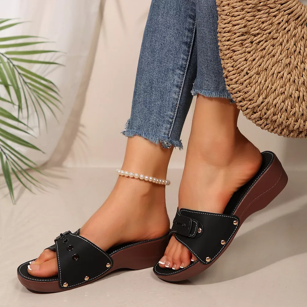 Open Toe Wedge Sandals, image 4
