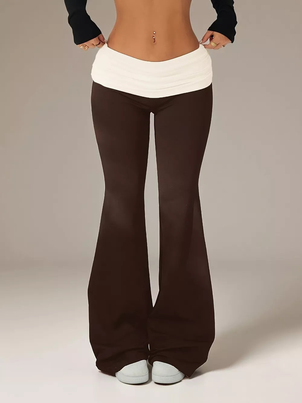 High-Waisted Polka Dot Flare Pants, image 14