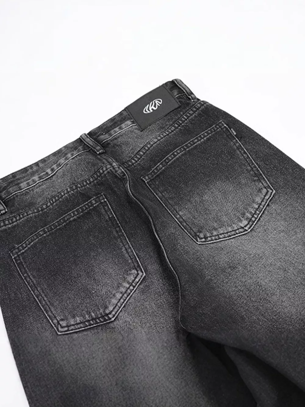 Men's Washed Wide Leg Jeans, image 6