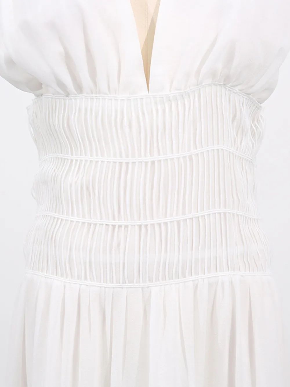 Tiered V-Neck Sleeveless Maxi Dress, image 9