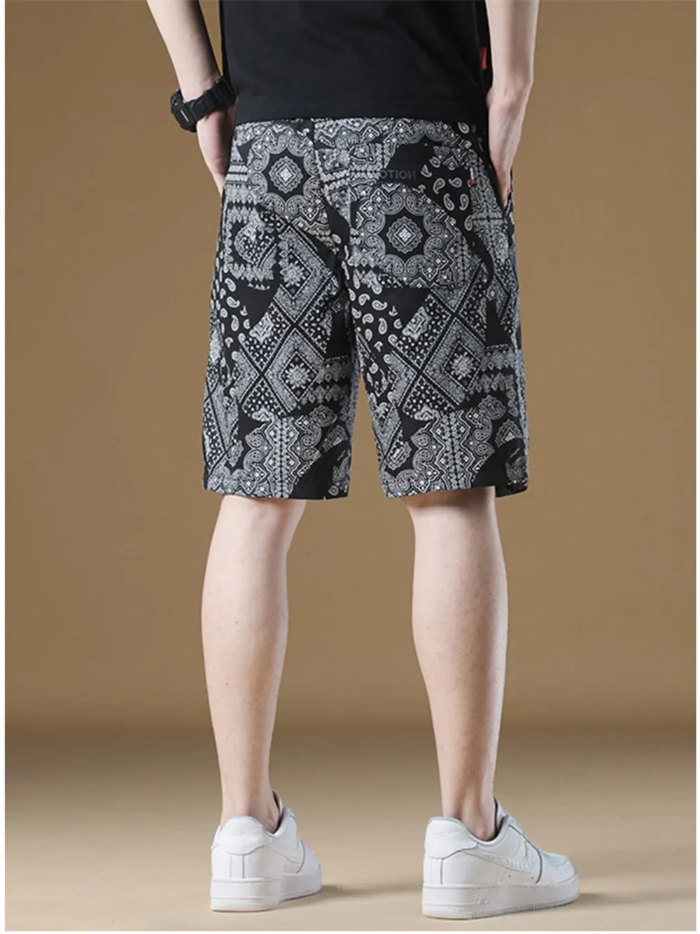 Men's Plus Size Printed Drawstring Shorts, image 2