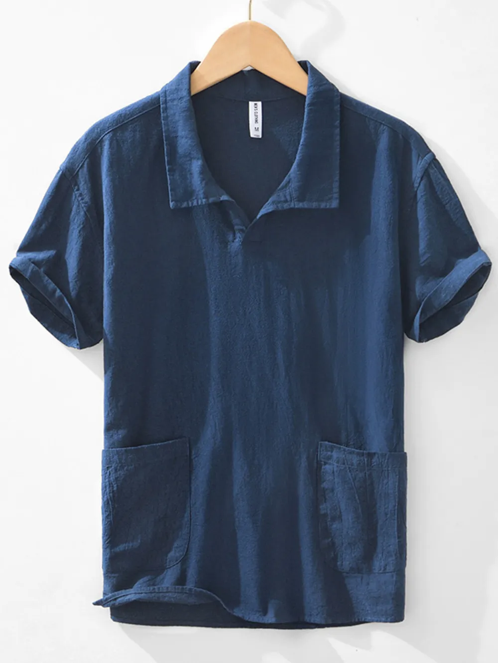 Men's Plus Size Collared Neck Short Sleeve T-Shirt