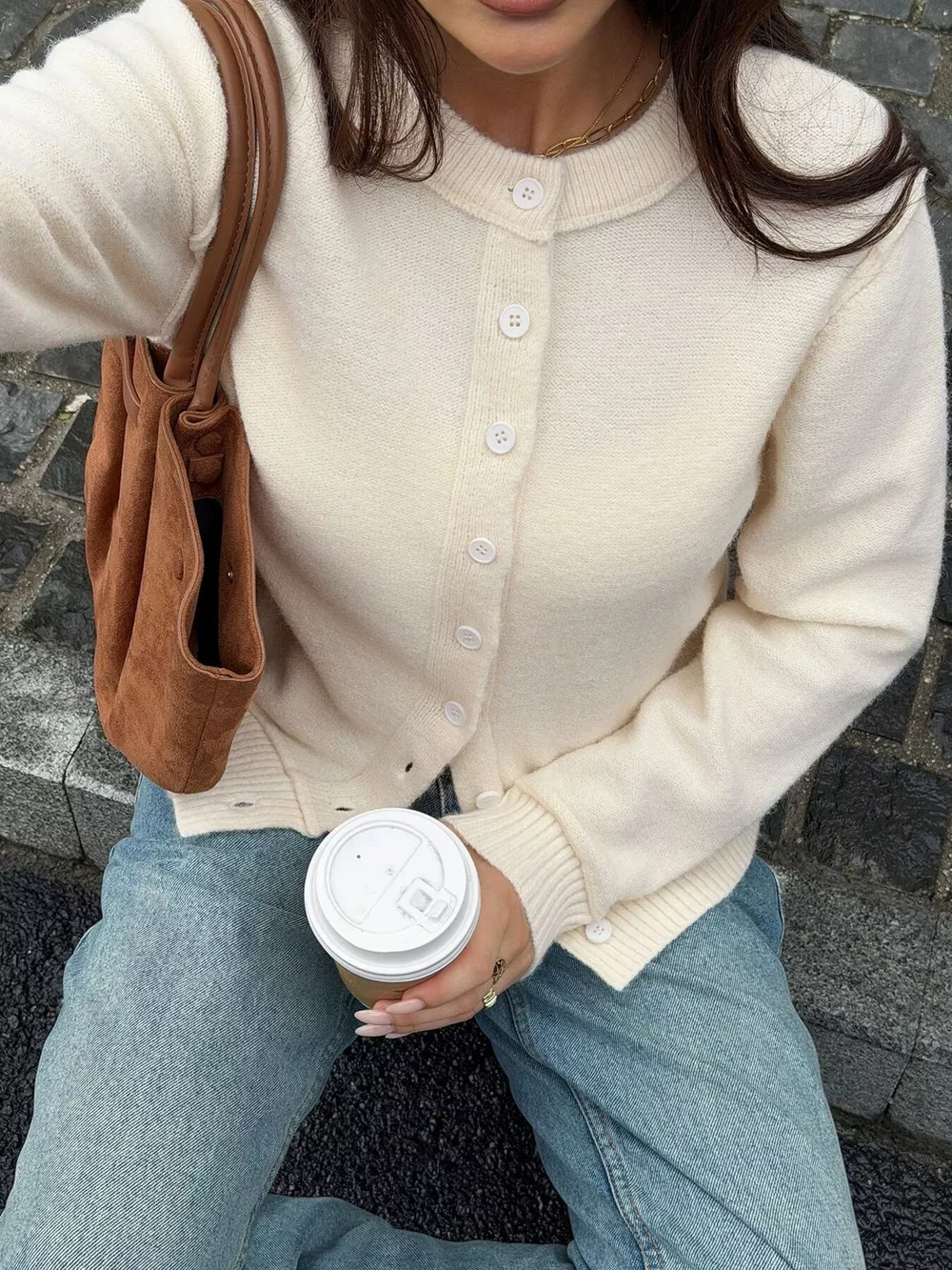 Button-Down Knit Cardigan, image 2