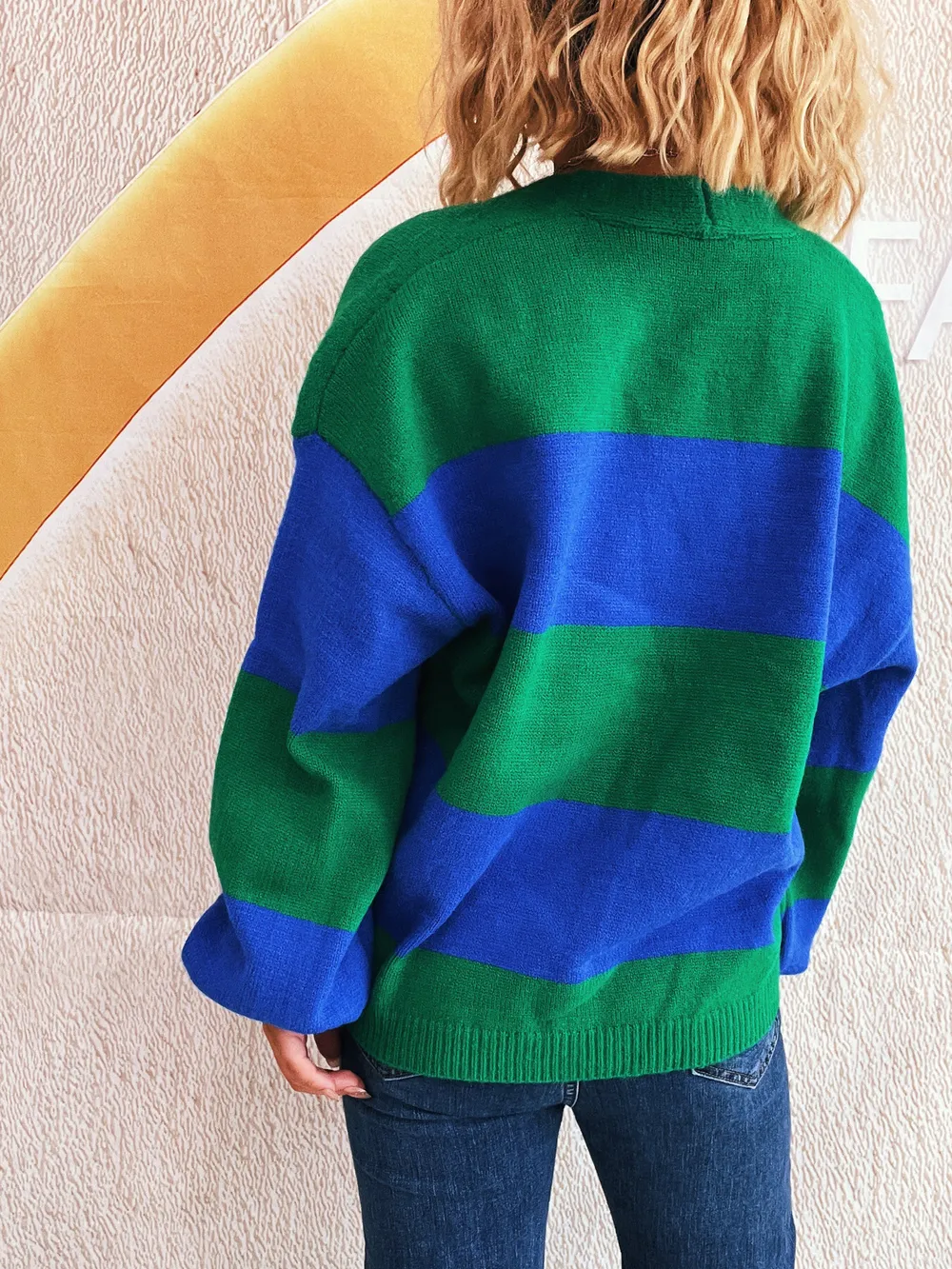 Color Block Open Front Cardigan, image 6
