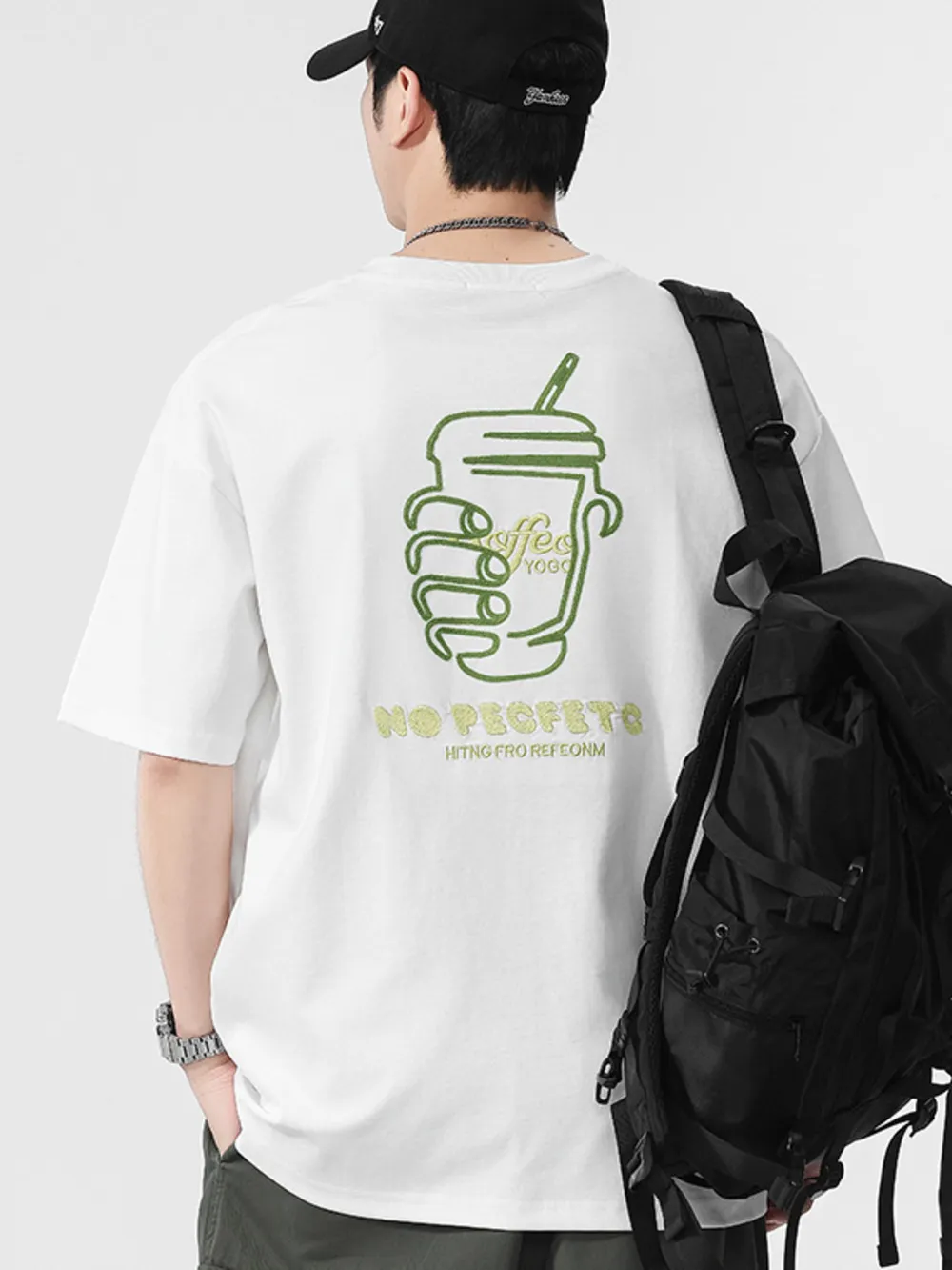 Men's Plus Size Round Neck Short Sleeve T-Shirt, image 6