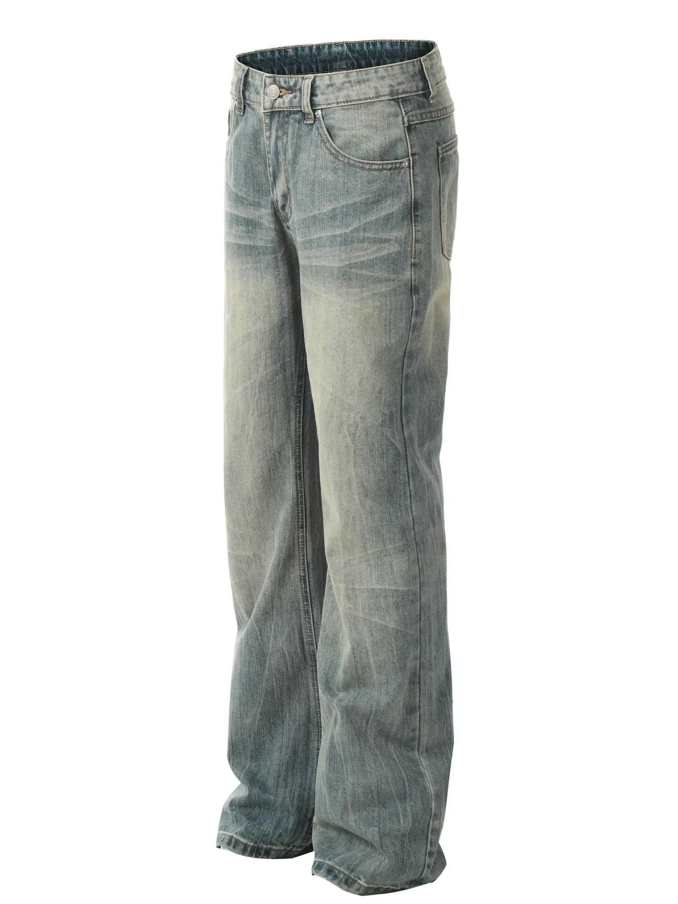 Men's Vintage Wash Straight Leg Jeans, image 2