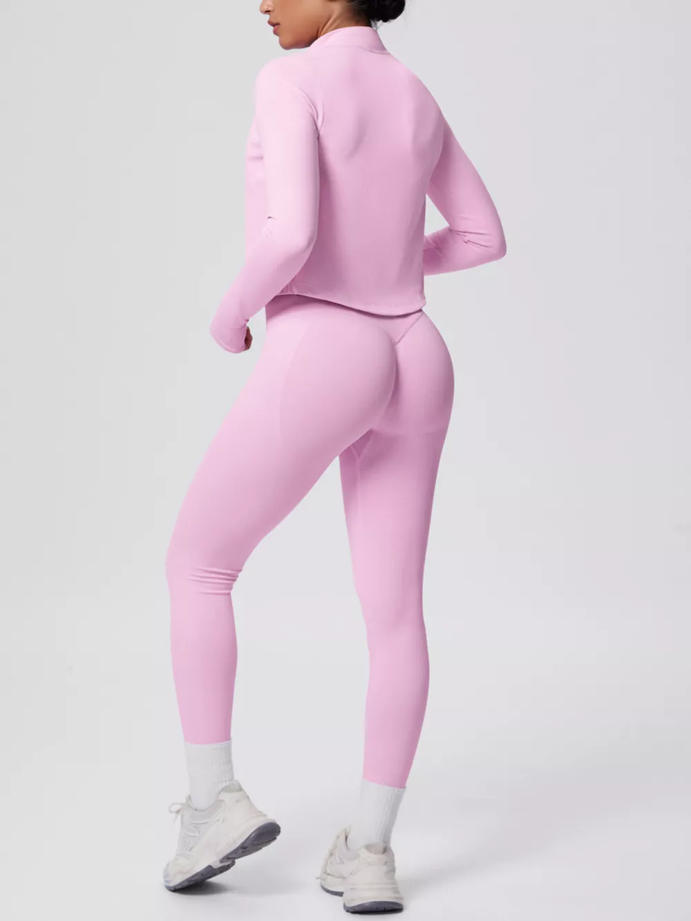 Tank & Zip-Up Jacket and Leggings Three-Piece Active Set, image 35