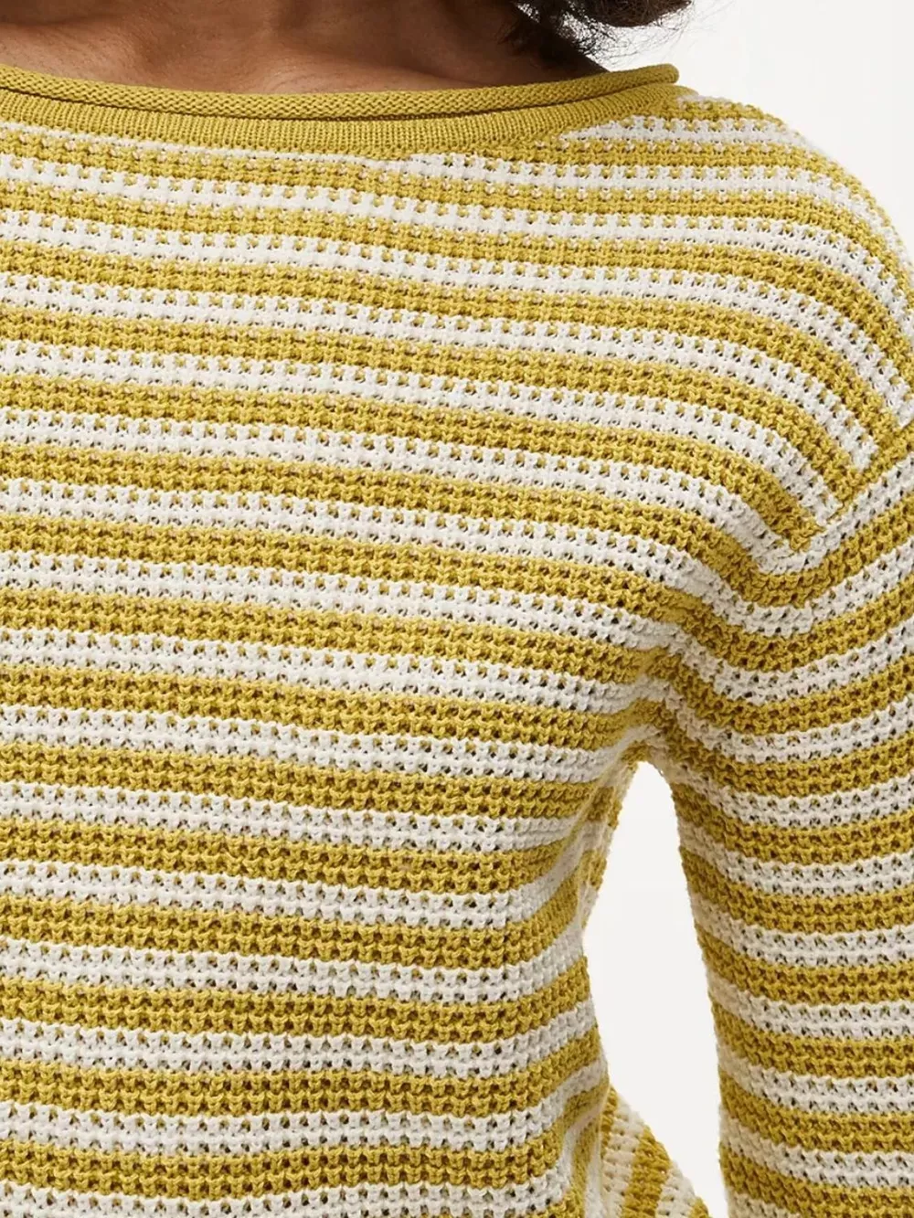 Striped Boat Neck Knit Sweater, image 16