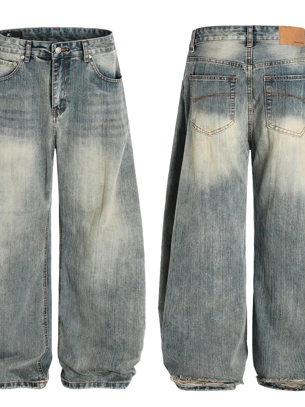 Men's Vintage Washed Baggy Jeans, image 4