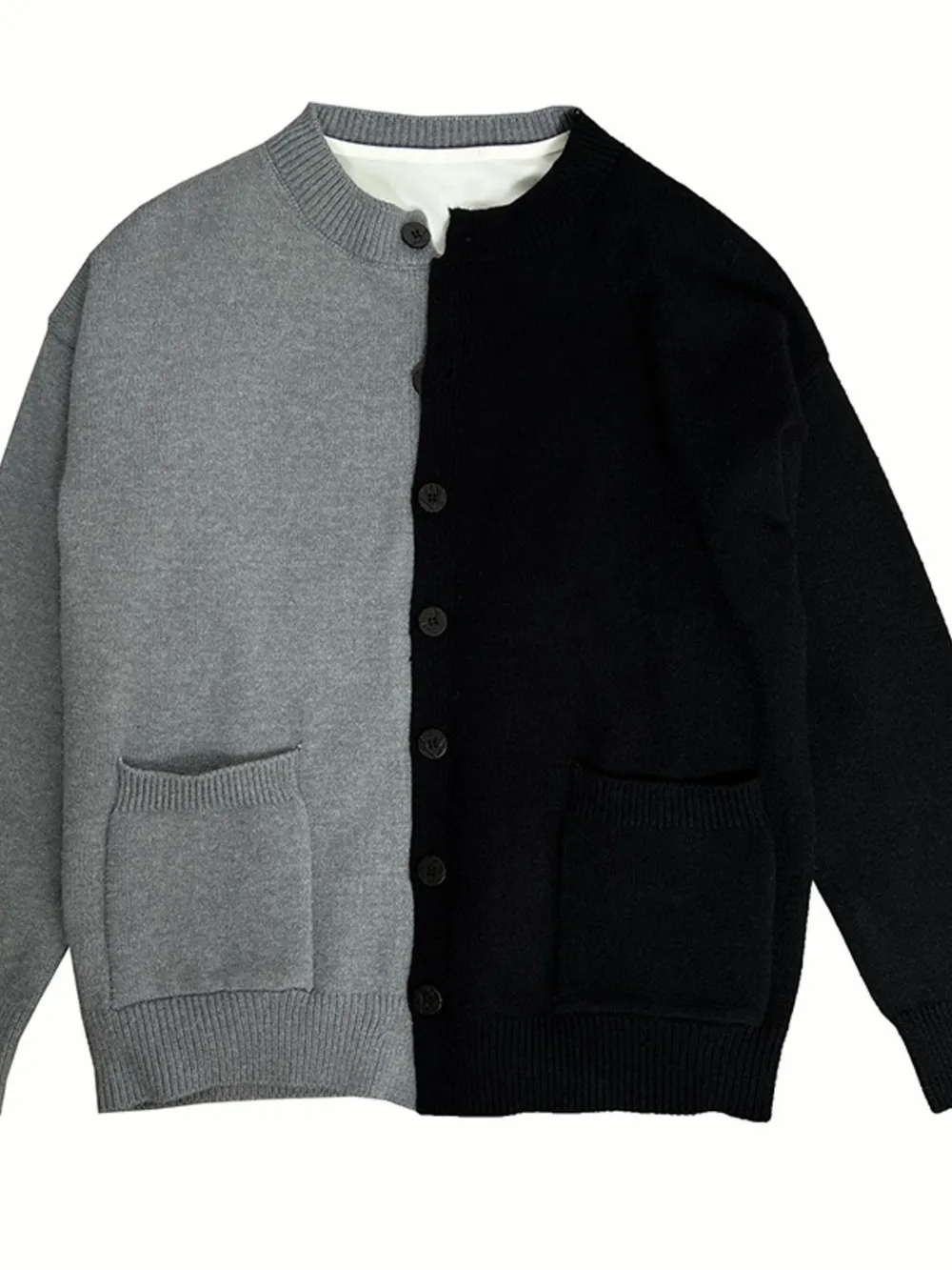 Men's Plus Size Button-Front Ribbed Knit Cardigan, image 6