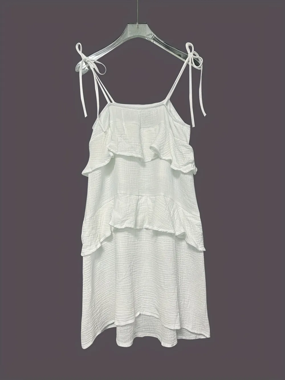 Ruffled Tie Shoulder Mini Dress, image 4