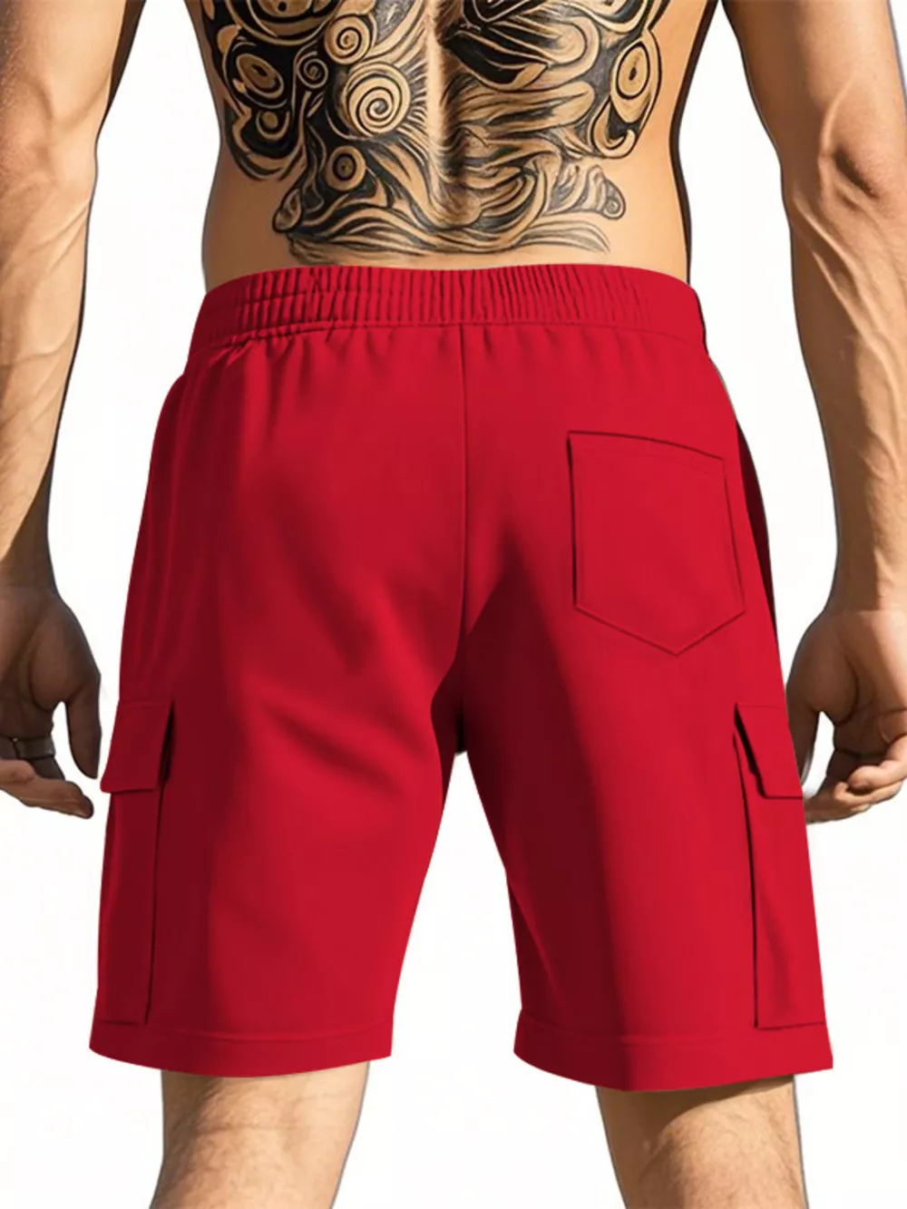 Men's Full Size Drawstring Pocketed Shorts Plus Size, image 3