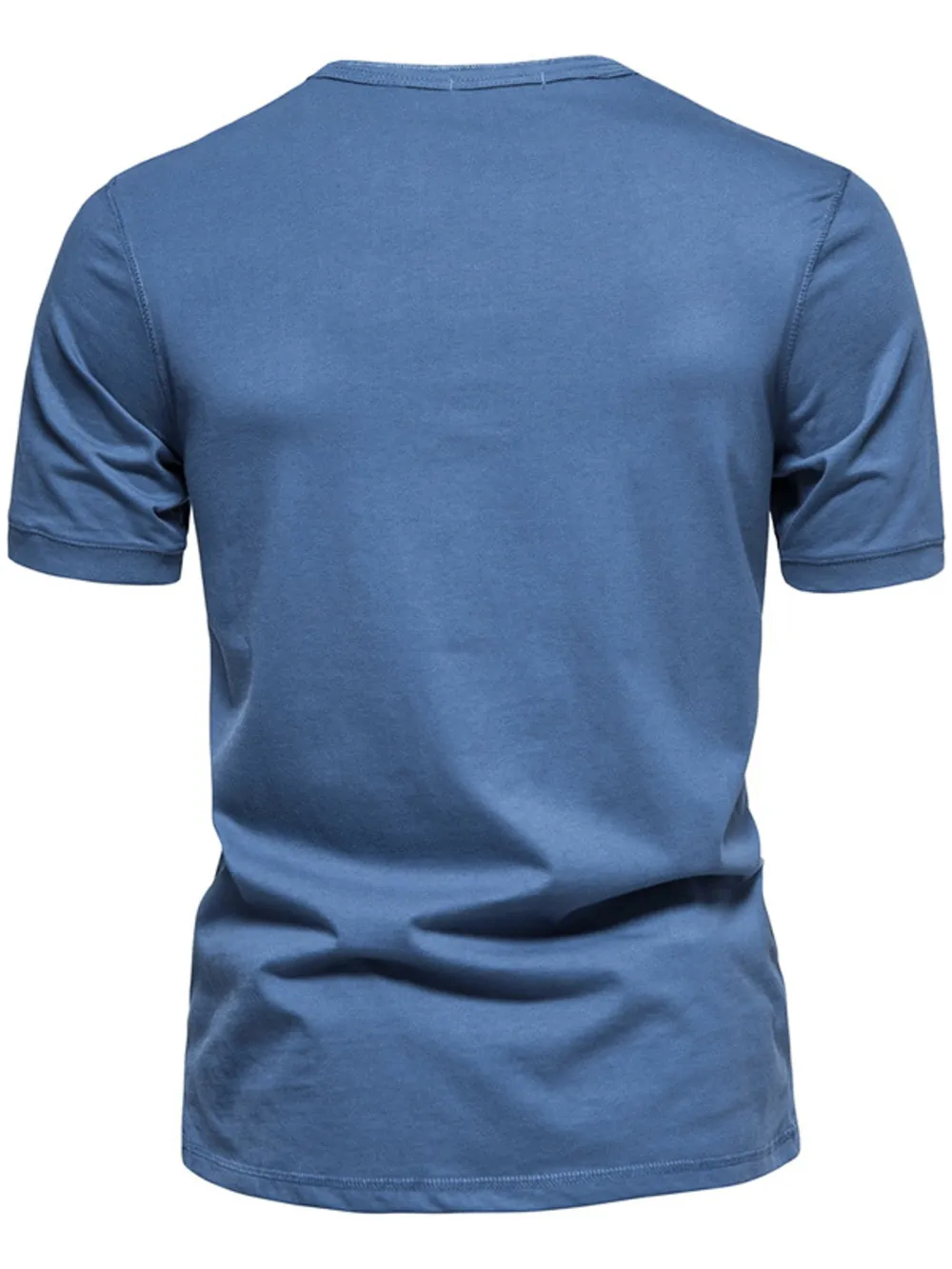 Men's Full Size Henley Style T-Shirt with Button Detail Plus Size, image 7