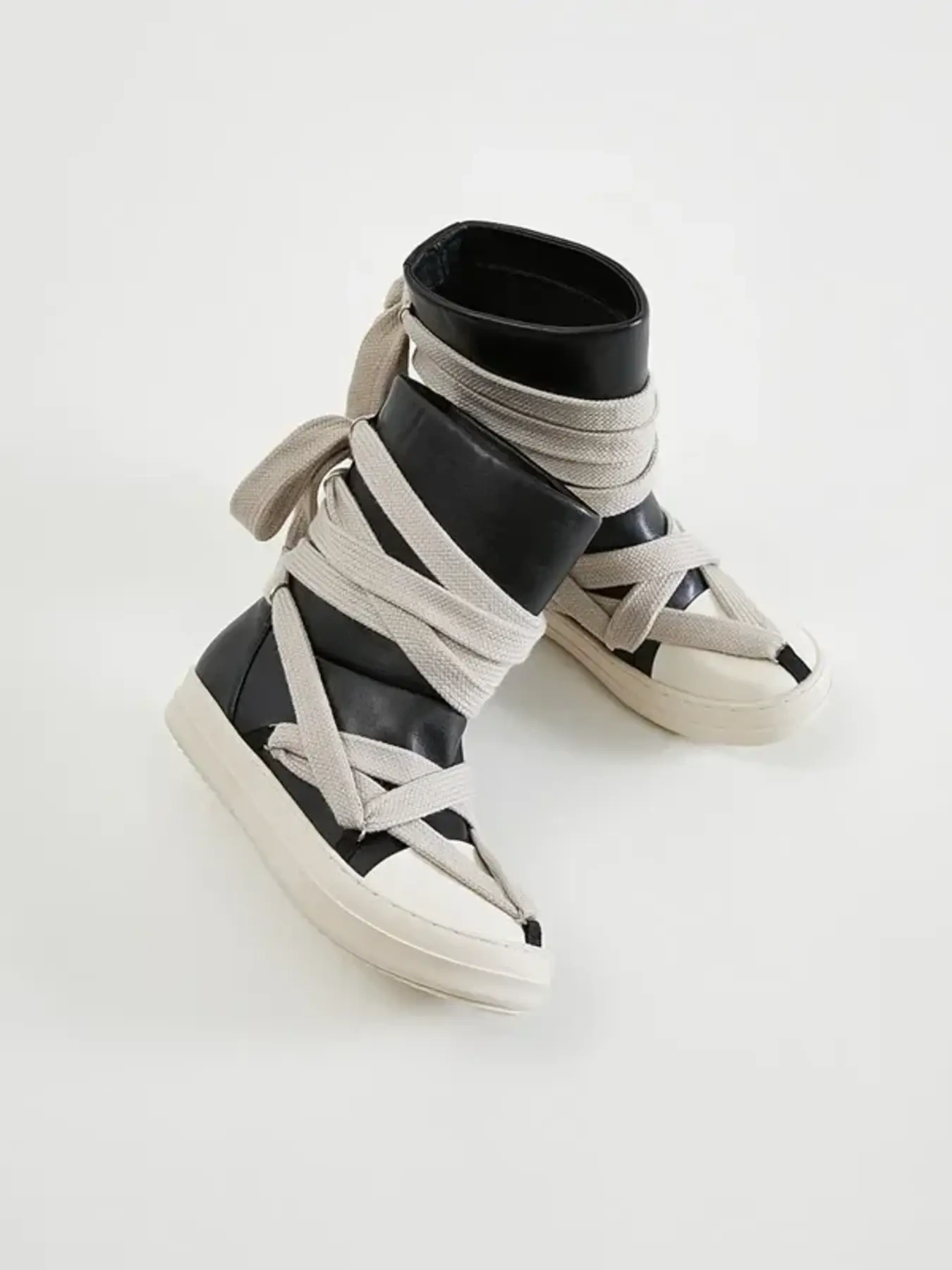 Lace-Up Round Neck Sneaker Boots, image 7