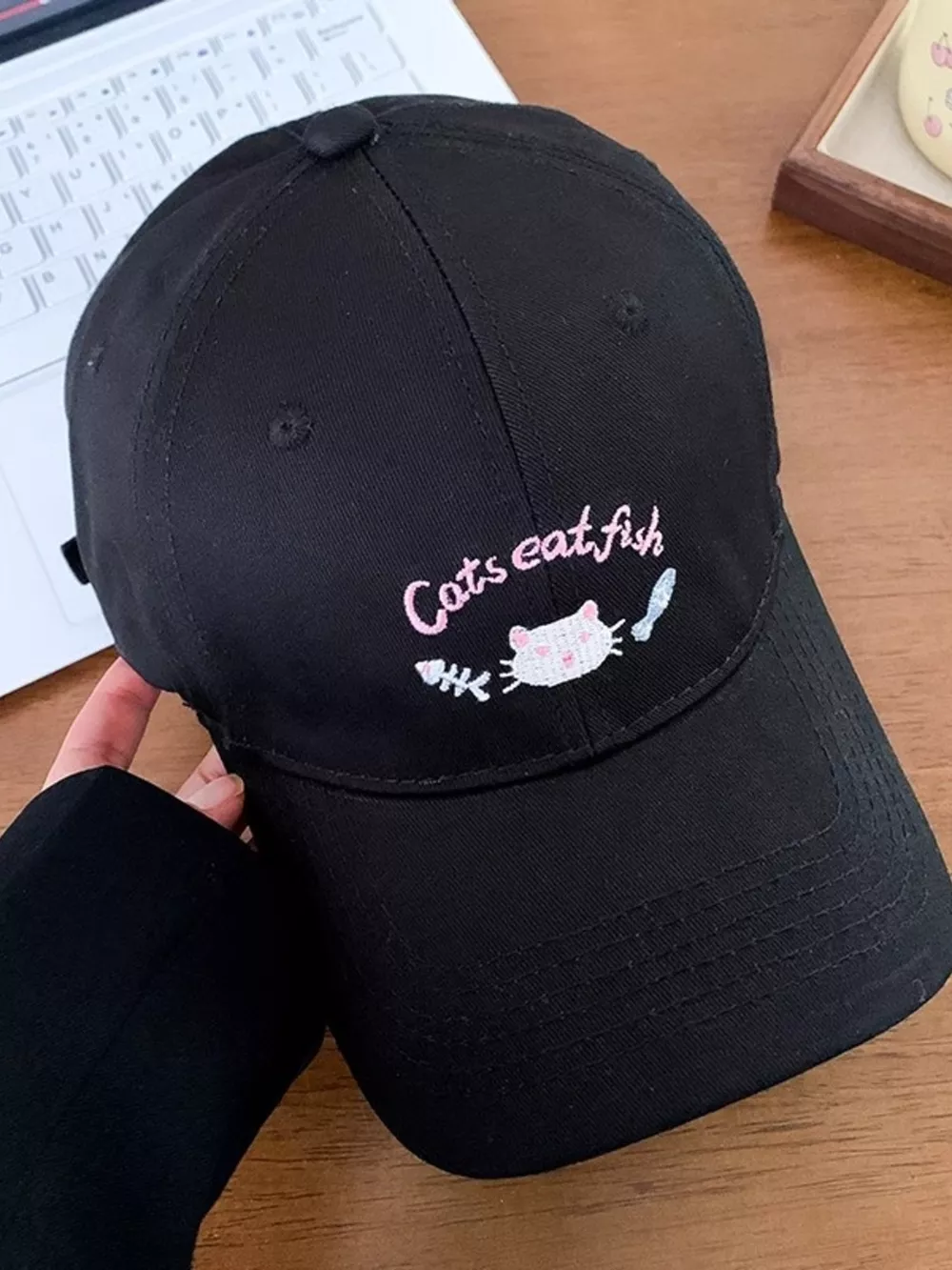 Cat Embroidered Baseball Cap, image 7