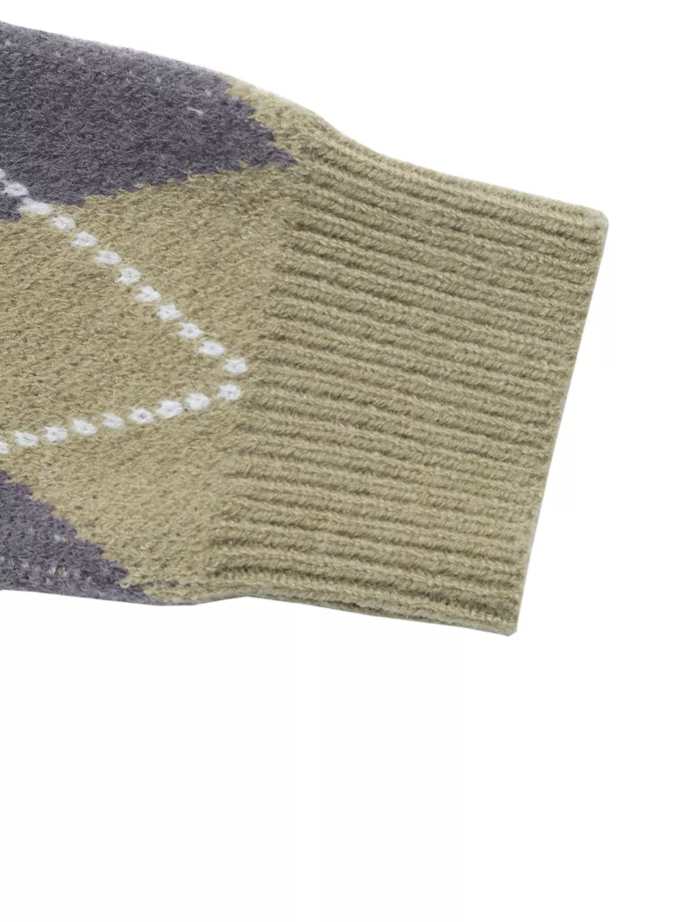 Argyle Pattern Collared Knit Sweater, image 8
