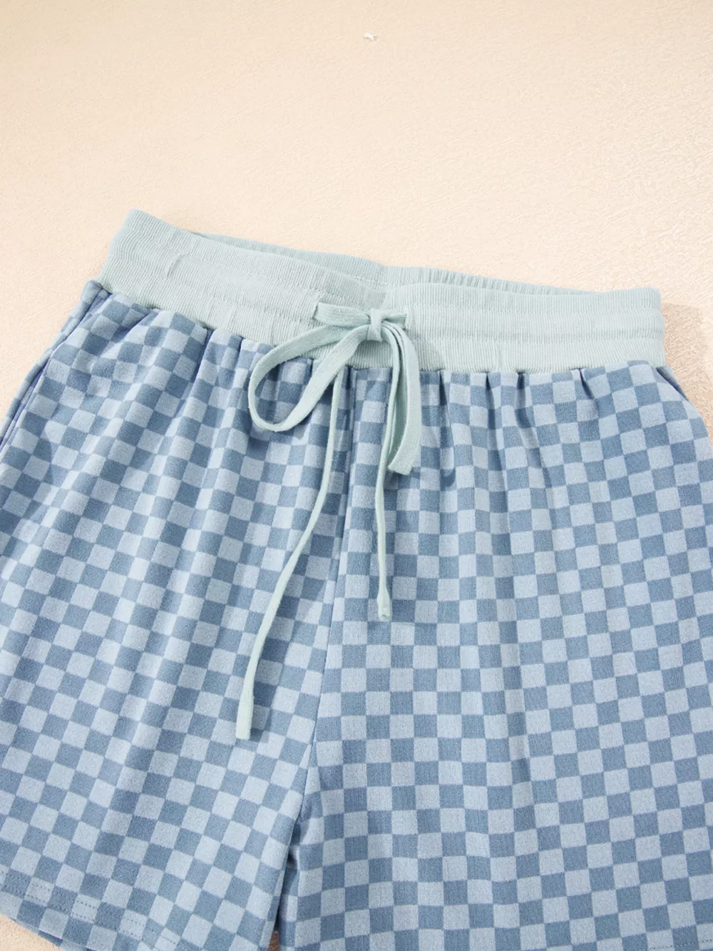 Checkerboard Long Sleeve Pullover and Shorts Set, image 8