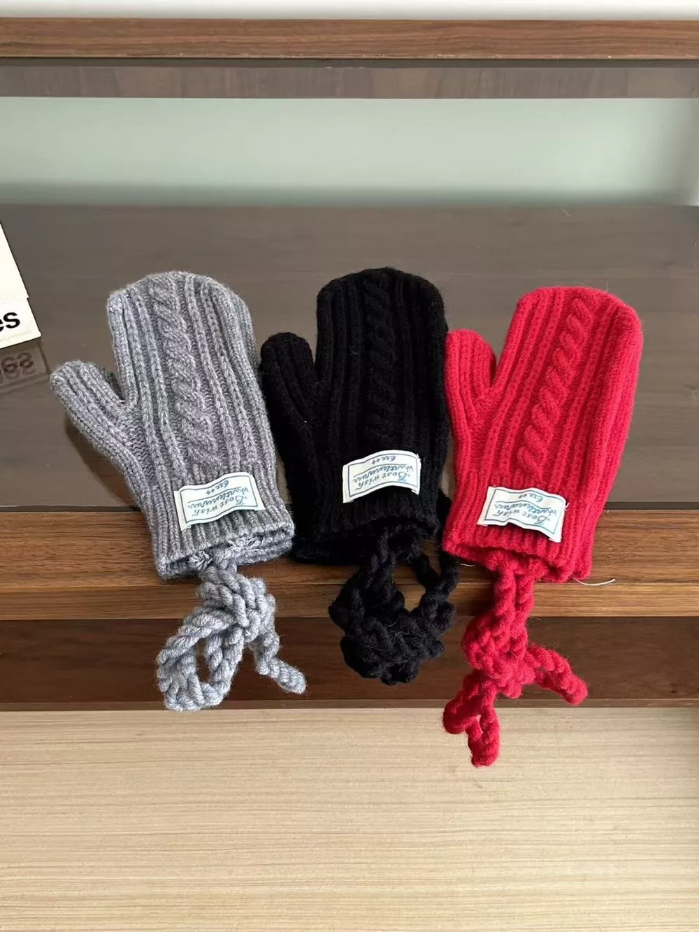 Cable Knit Warm Gloves, image 6