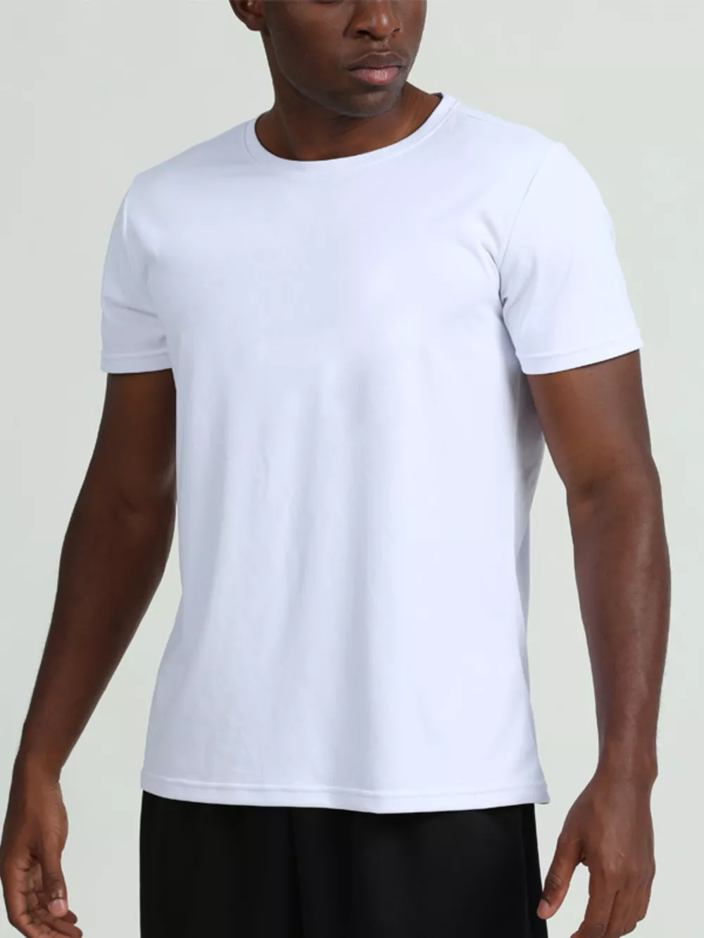 Men's Plus Size Solid Color Round Neck T-Shirt, image 7