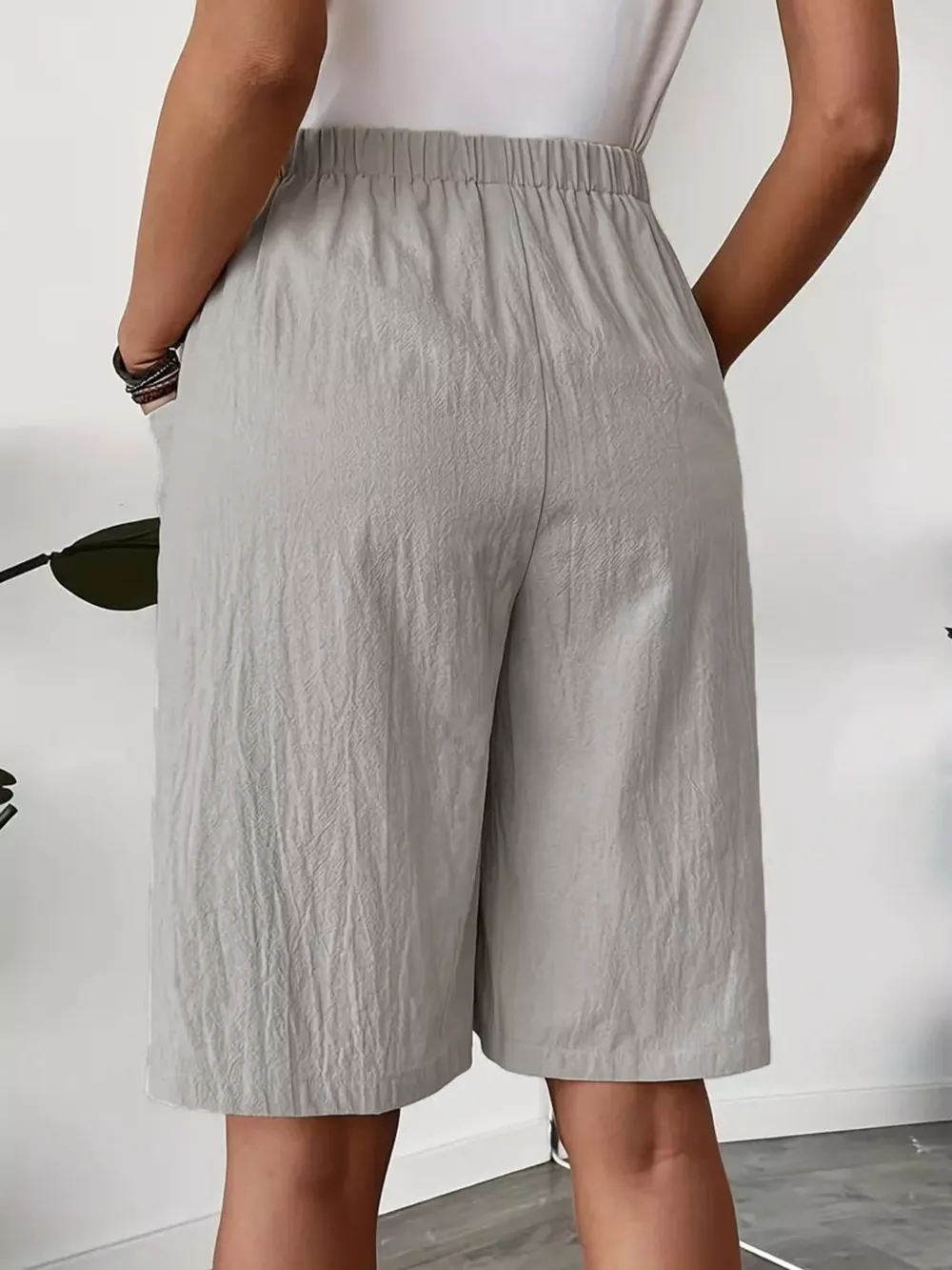 Elastic Waist Wrap Skort, image 3