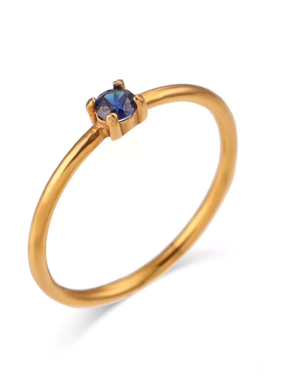 18K Gold-Plated Zircon Ring, image 2