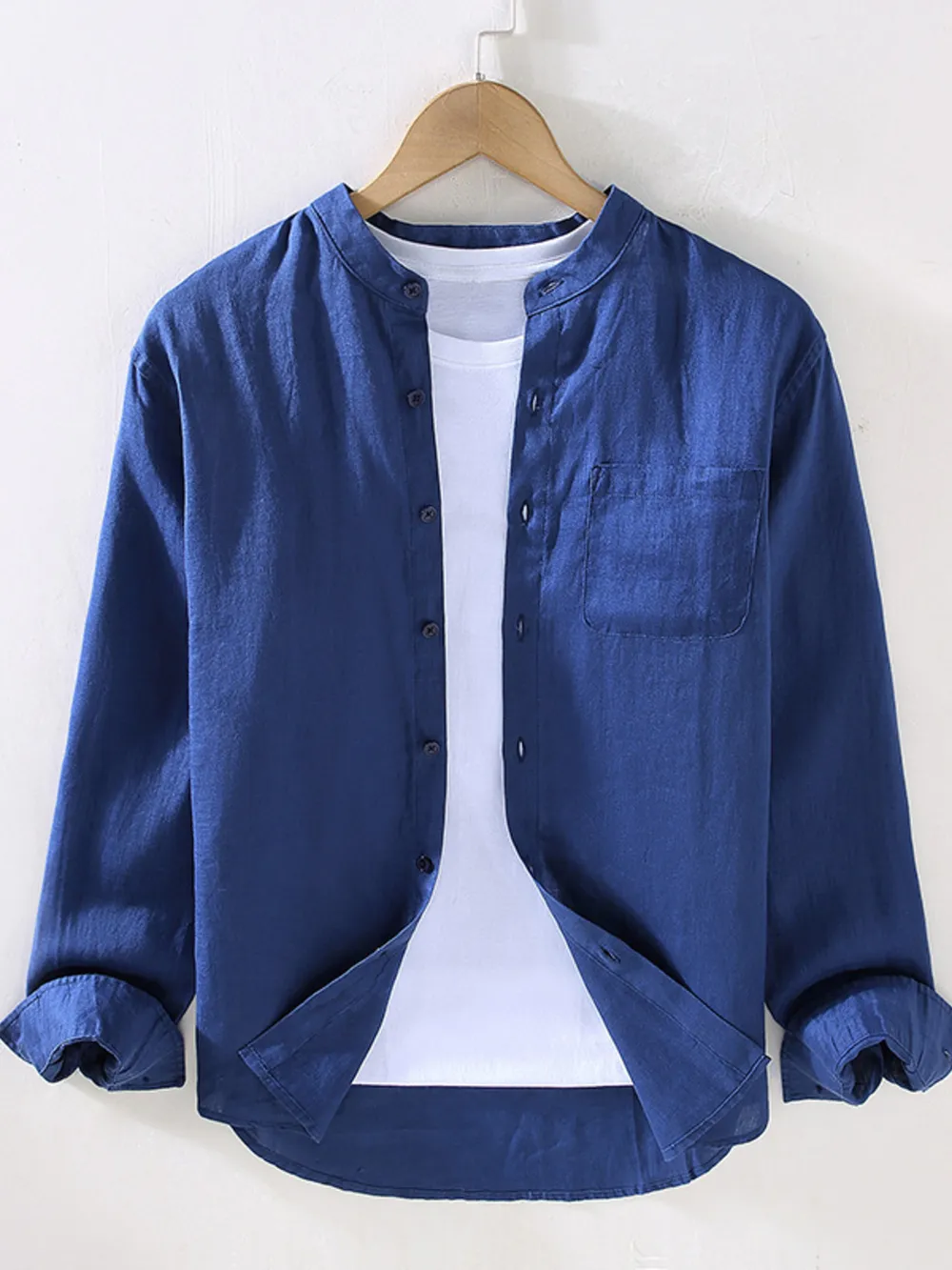 Men's Full Size Button Up Long Sleeve Shirt Plus Size, image 4