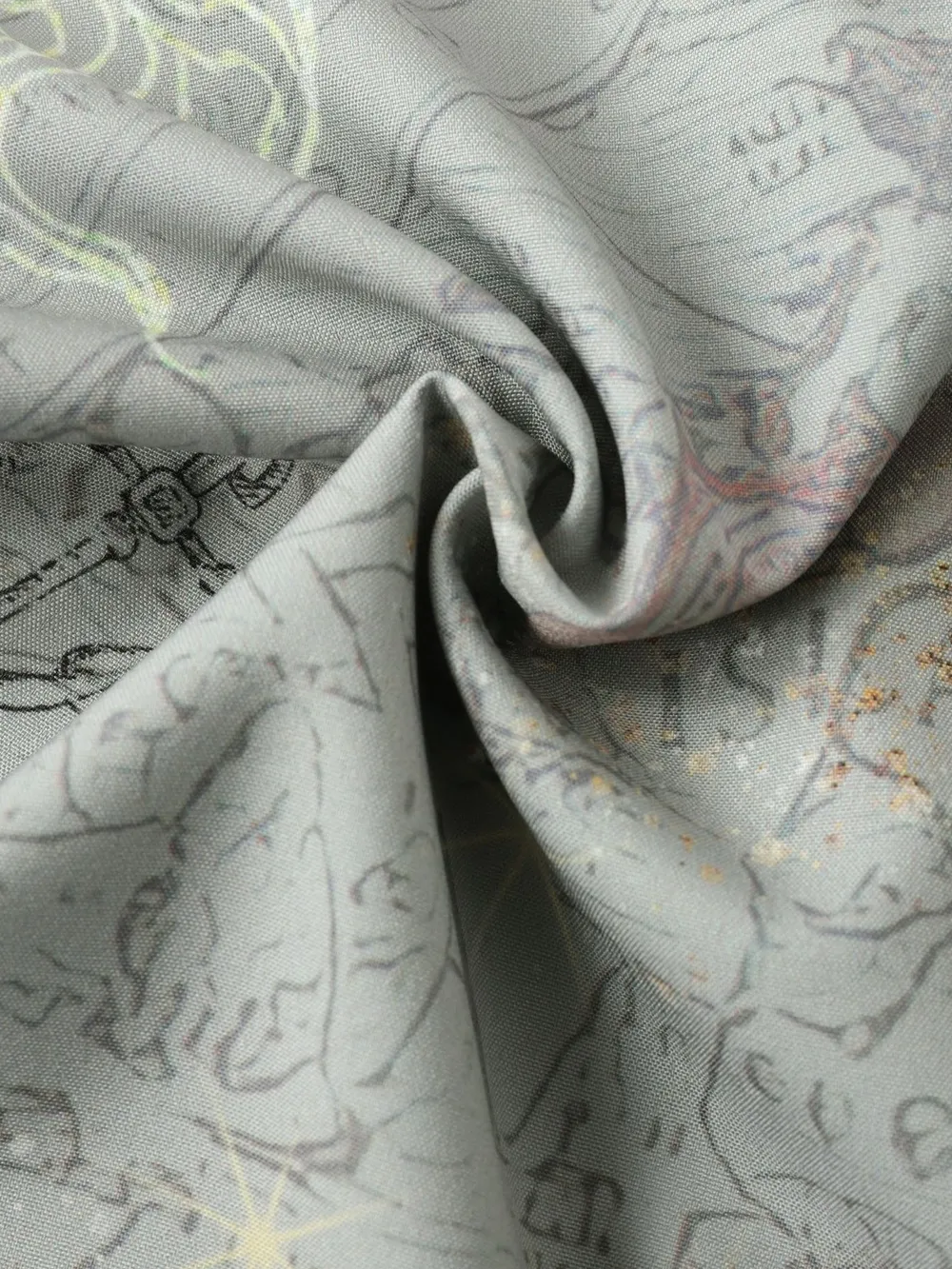 Men's Vintage Map Print Short Sleeve Button Down Shirt, image 7