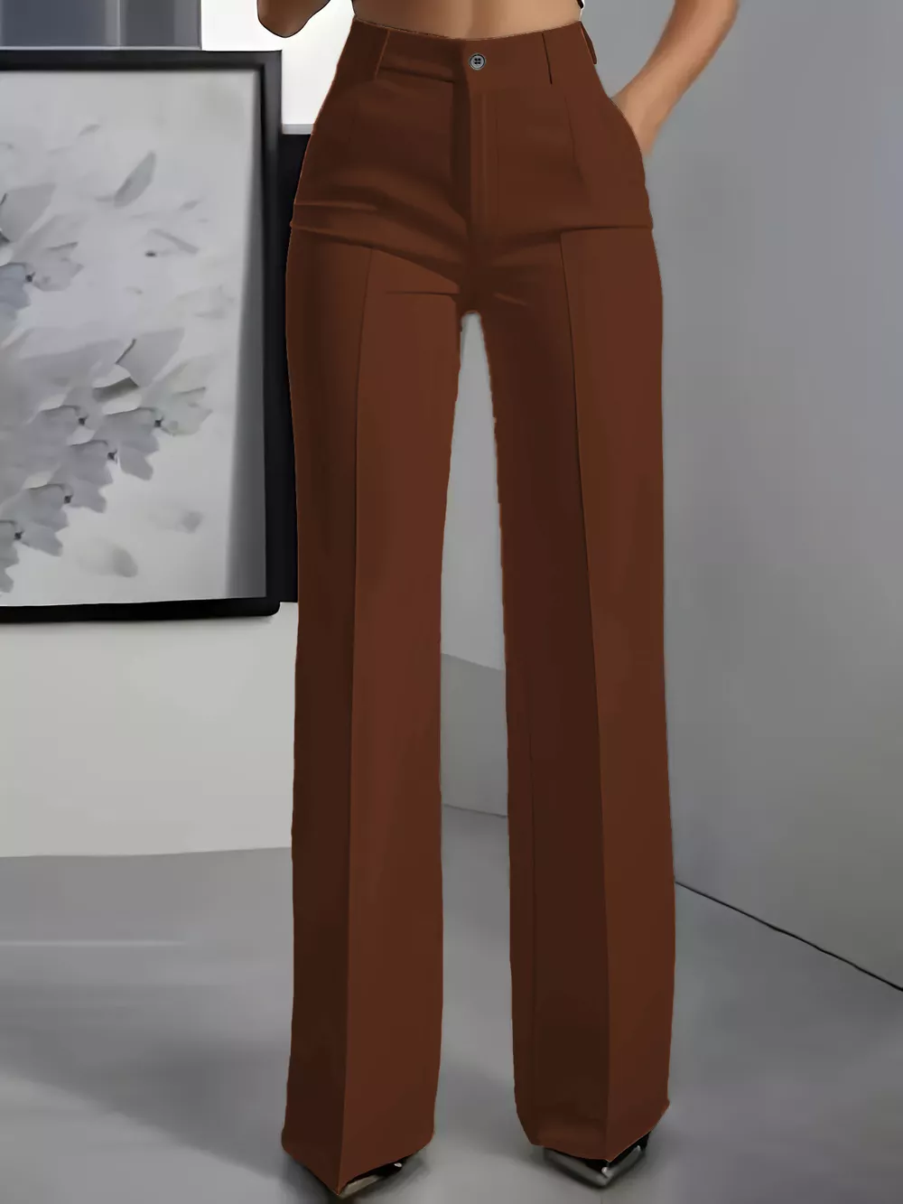 Full Size High-Waisted Wide-Leg Pants Plus Size, image 6