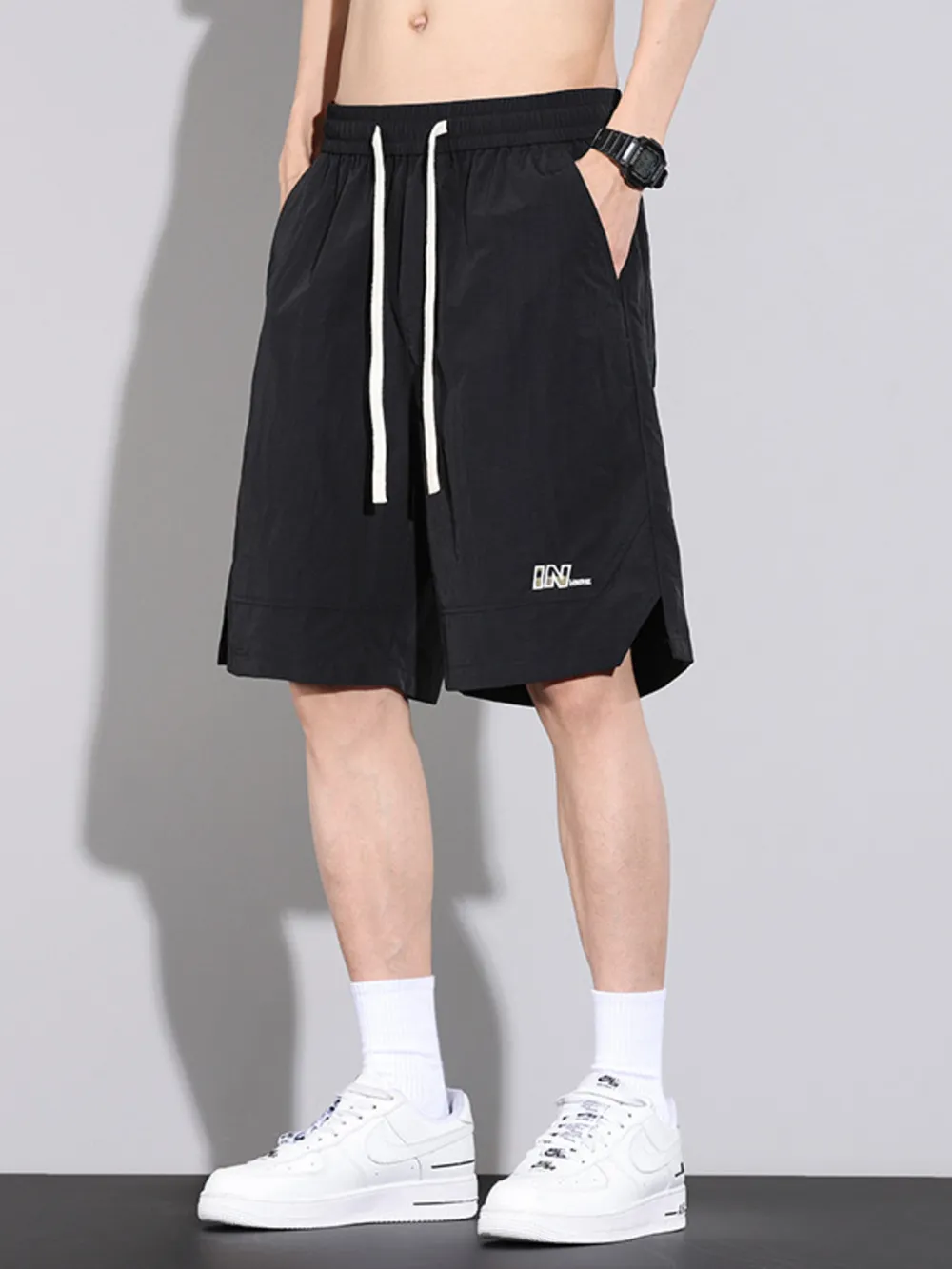 Men's Plus Size Drawstring Basketball Shorts with Side Pockets, image 10