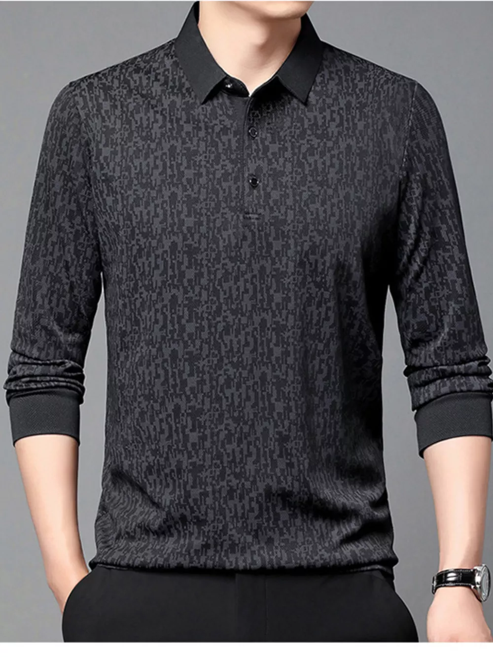 Men's Plus Size Button Detail Short Sleeve Polo