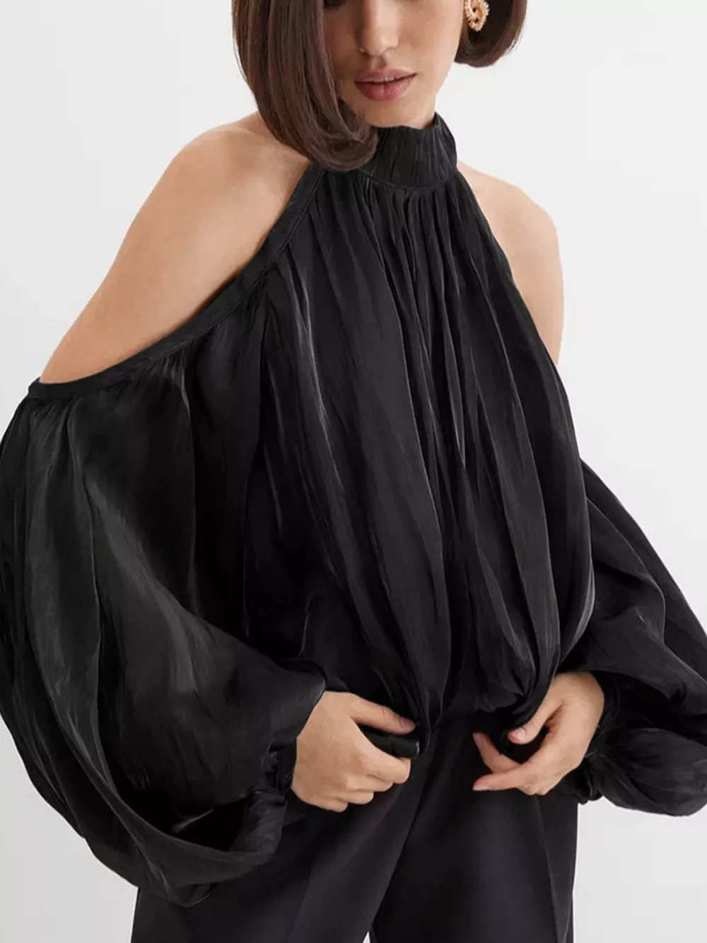Cold Shoulder Long Sleeve Blouse, image 11