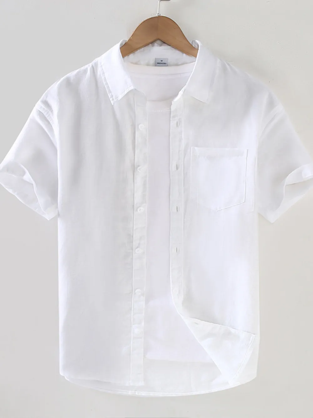 Men's Full Size Button Up Short Sleeve Shirt Plus Size, image 3