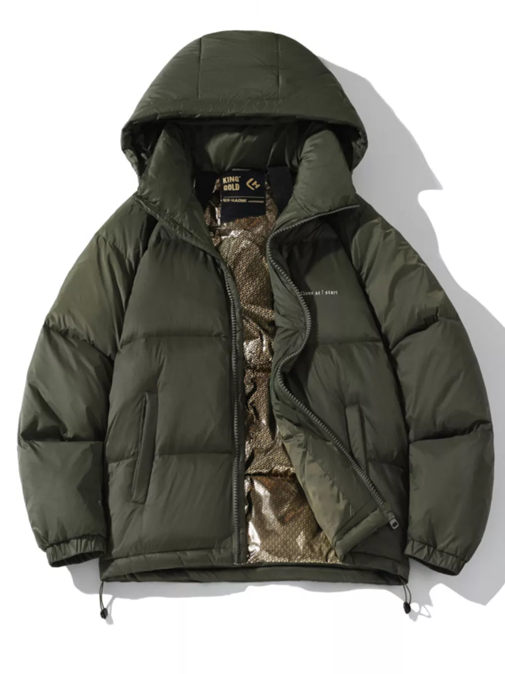 Men's Plus Size Hooded Lightweight Puffer Jacket, image 6